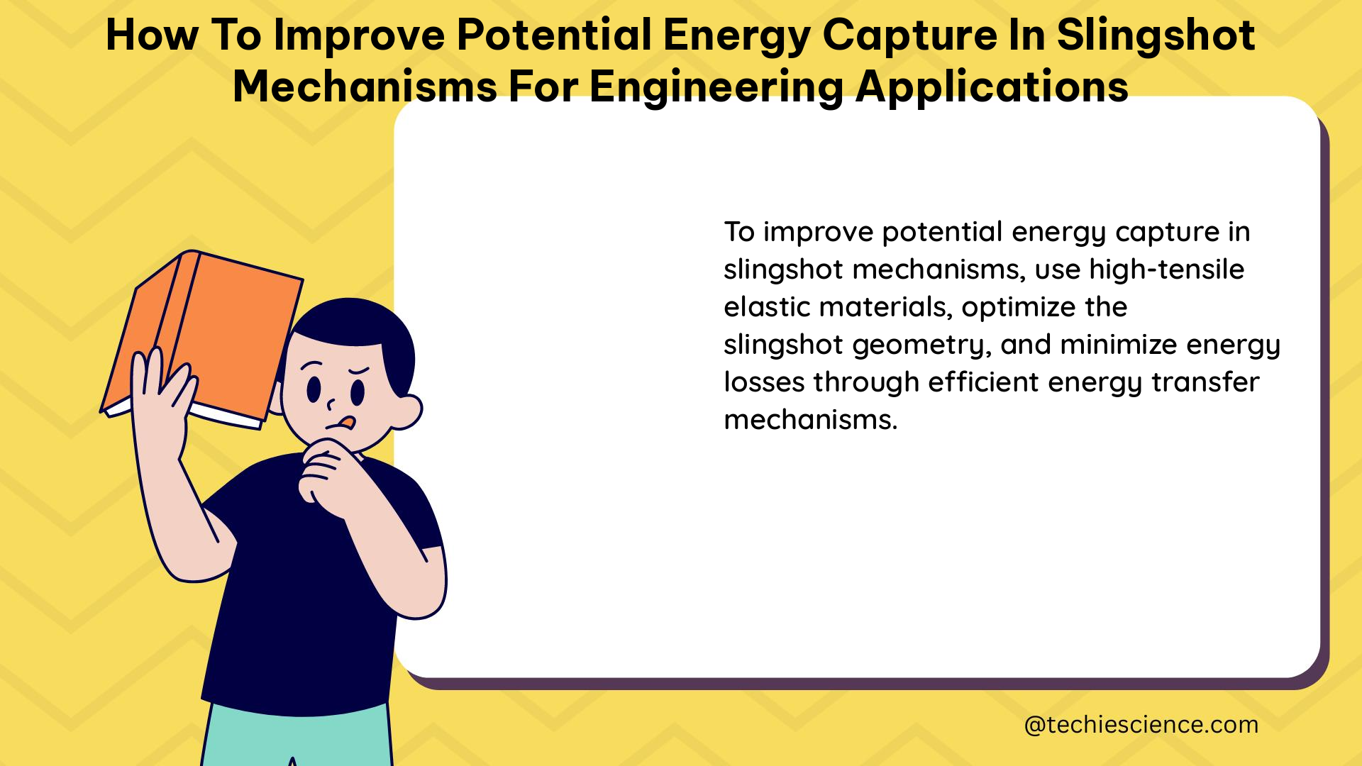 how to improve potential energy capture in slingshot mechanisms for engineering applications