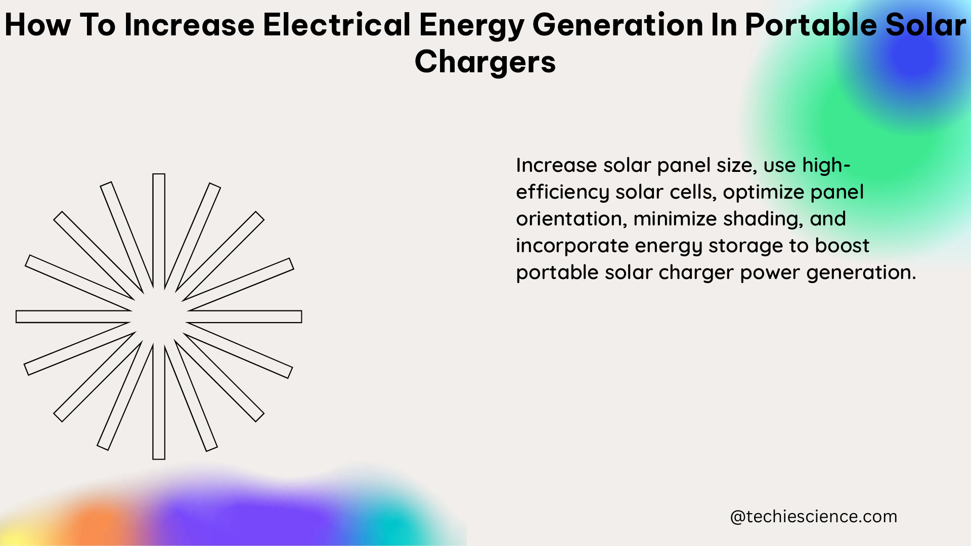 how to increase electrical energy generation in portable solar chargers