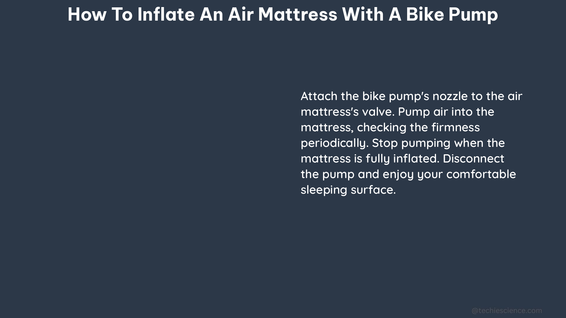 how to inflate an air mattress with a bike pump