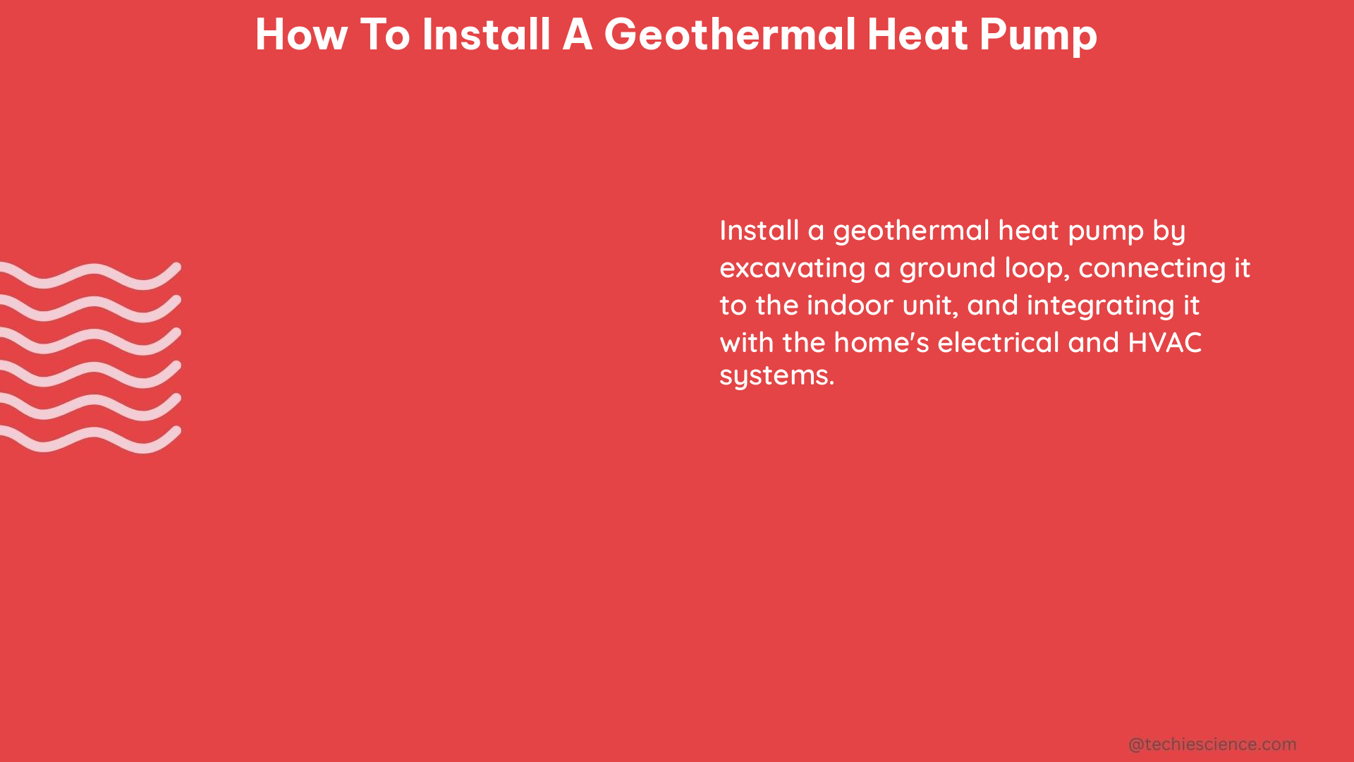 how to install a geothermal heat pump