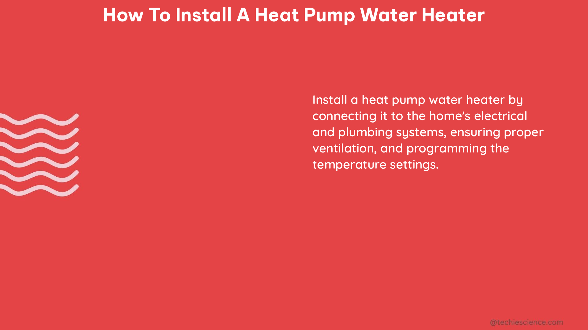 how to install a heat pump water heater