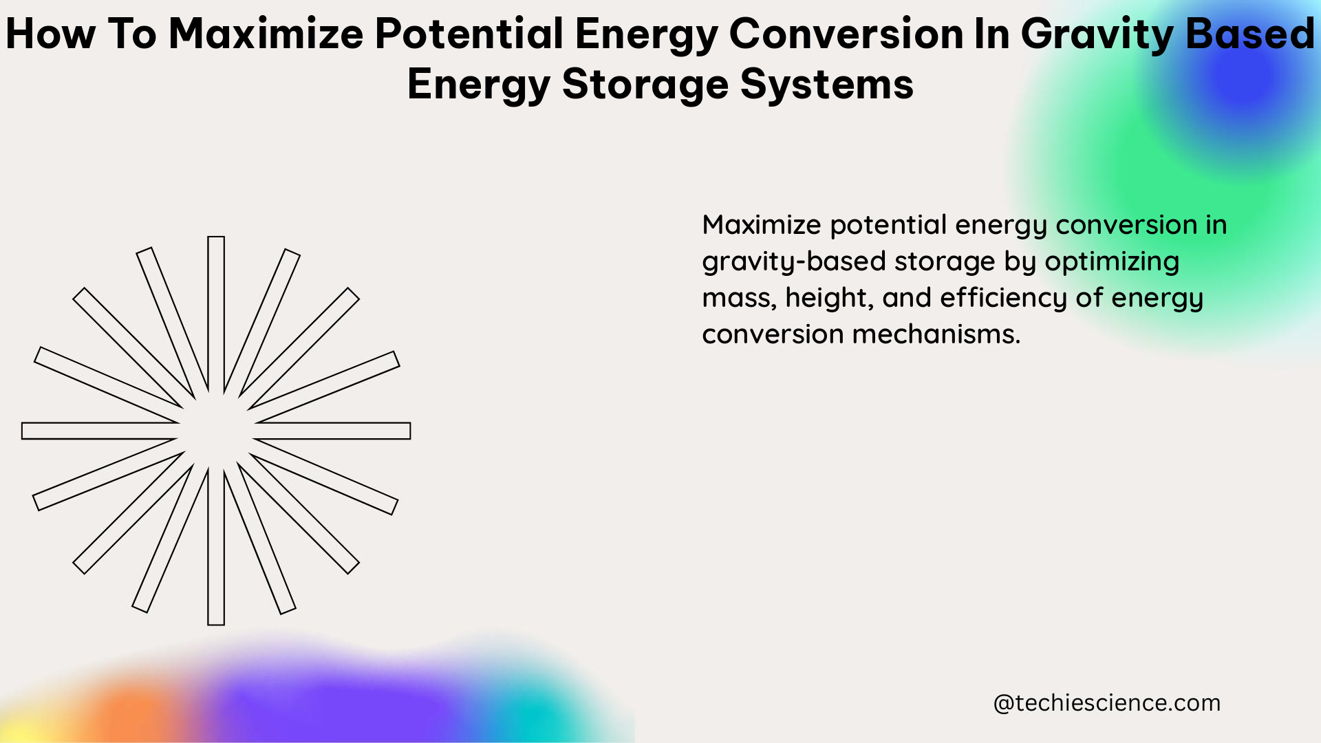 how to maximize potential energy conversion in gravity based energy storage systems