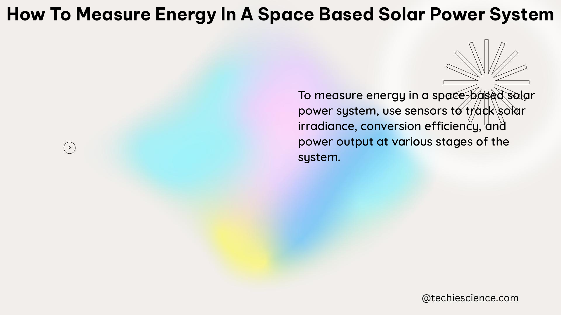 how to measure energy in a space based solar power system