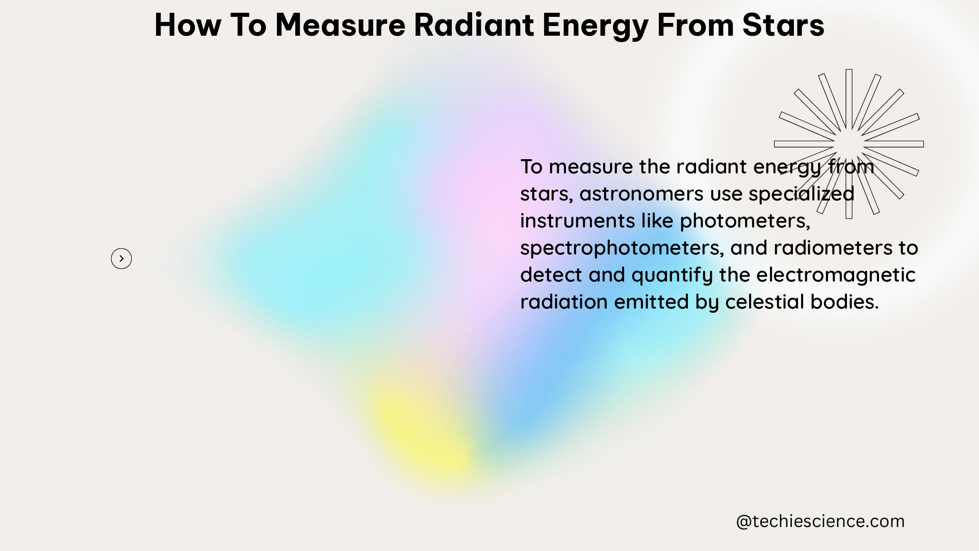 how to measure radiant energy from stars