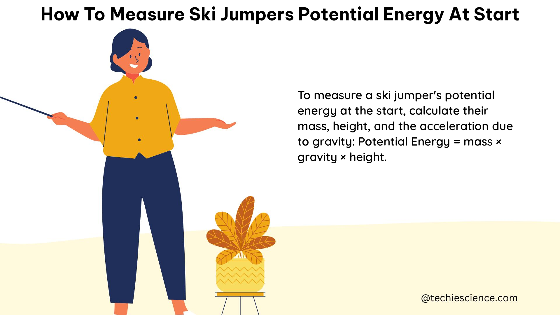 how to measure ski jumpers potential energy at start