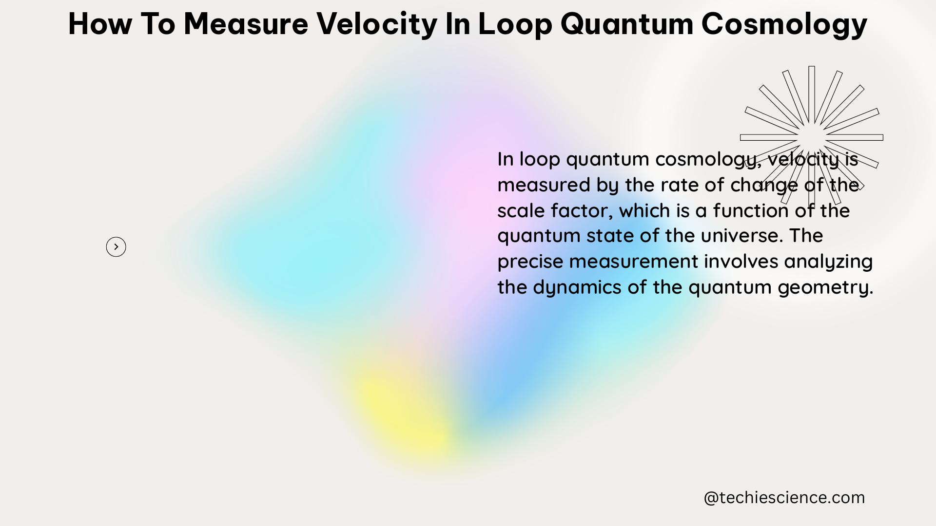 how to measure velocity in loop quantum cosmology