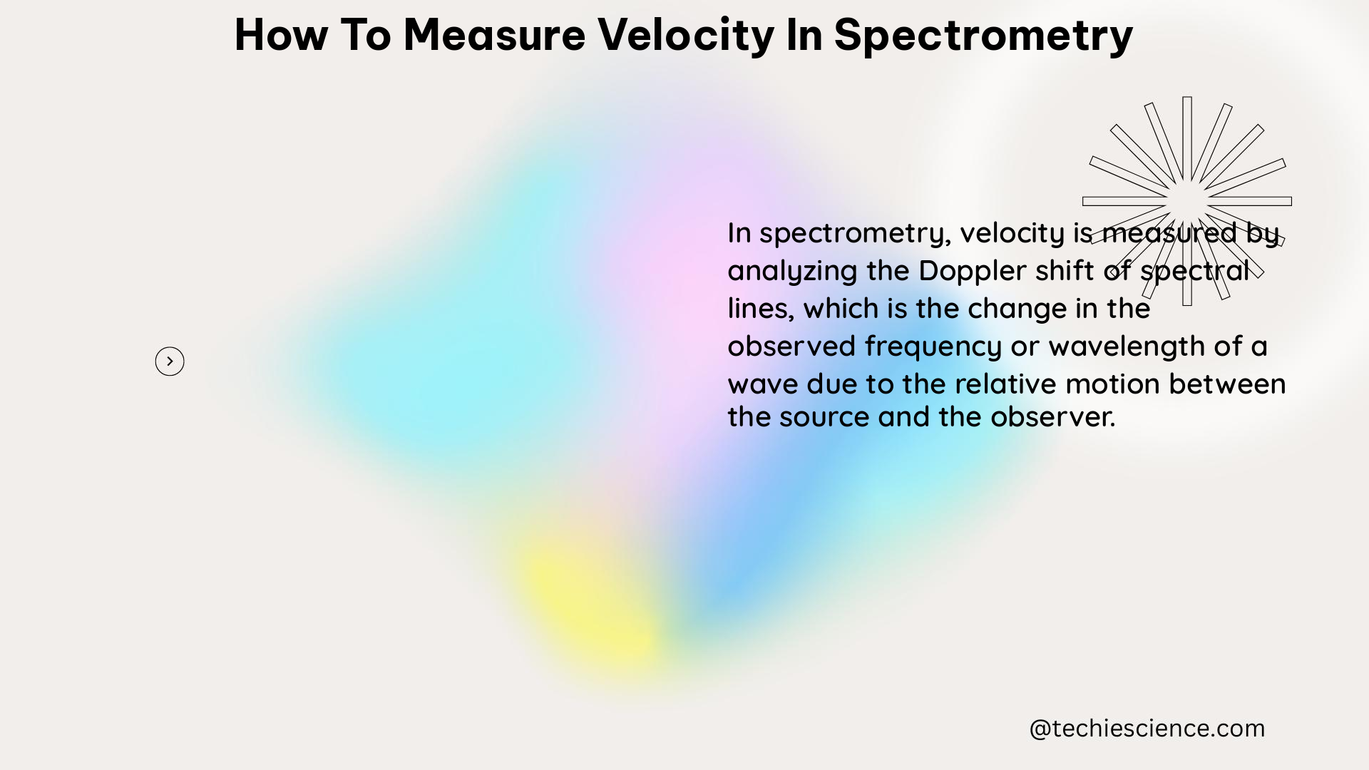 how to measure velocity in spectrometry