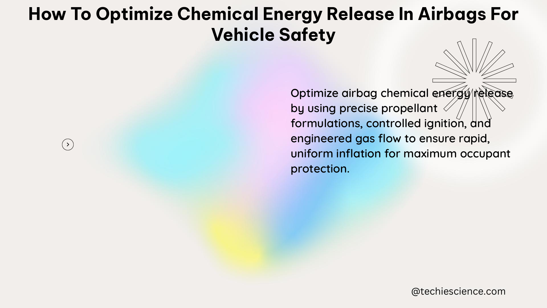 how to optimize chemical energy release in airbags for vehicle safety