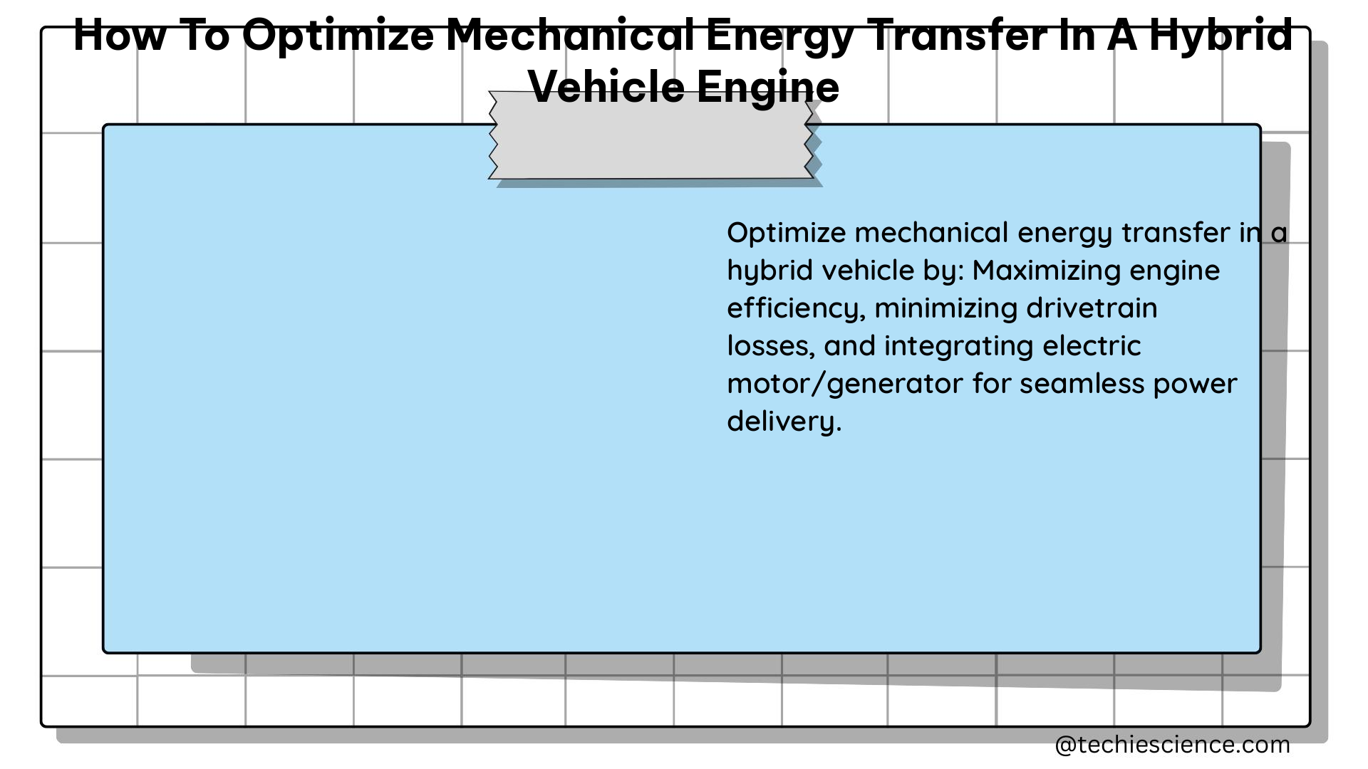 how to optimize mechanical energy transfer in a hybrid vehicle engine