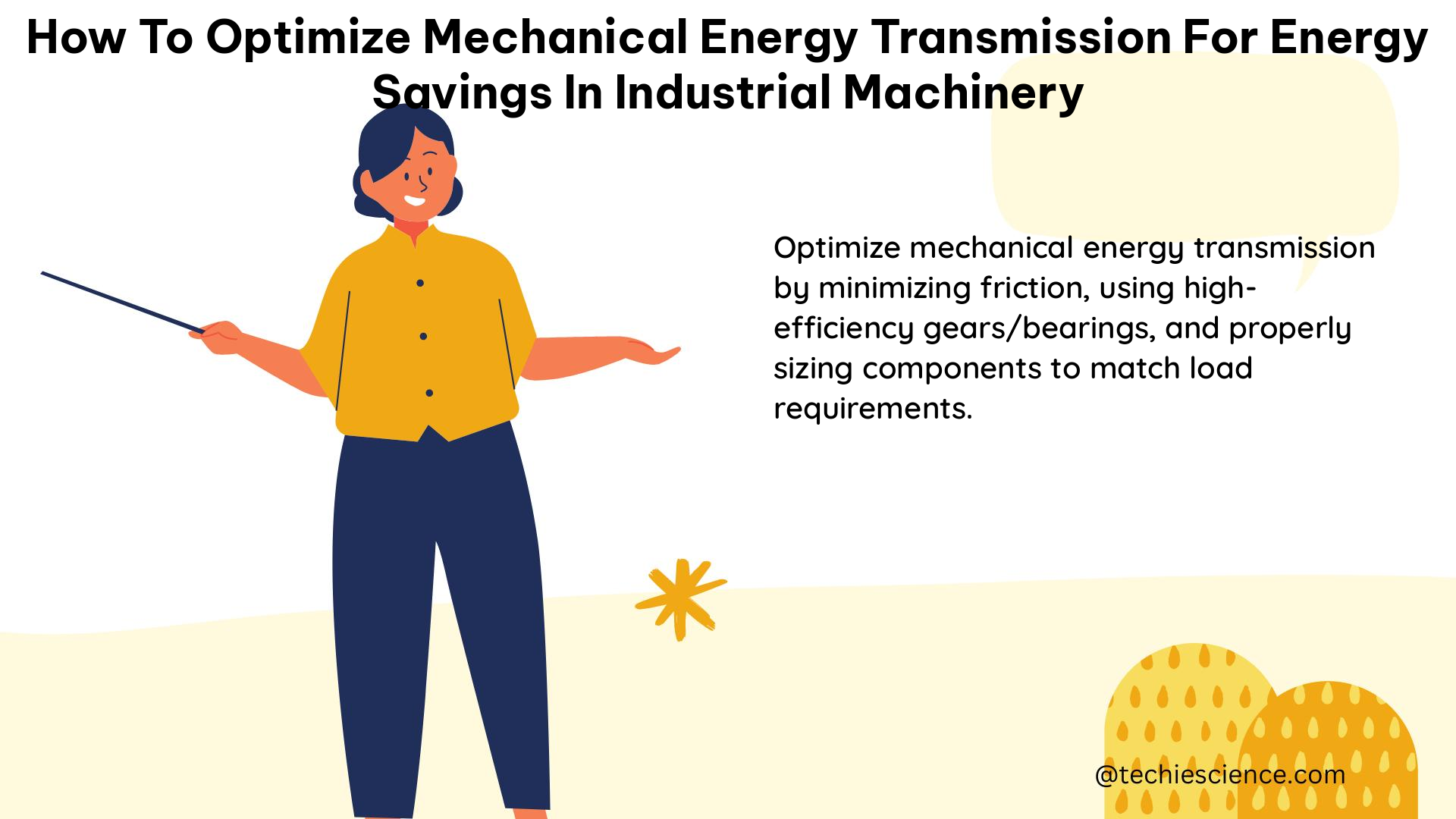 how to optimize mechanical energy transmission for energy savings in industrial machinery