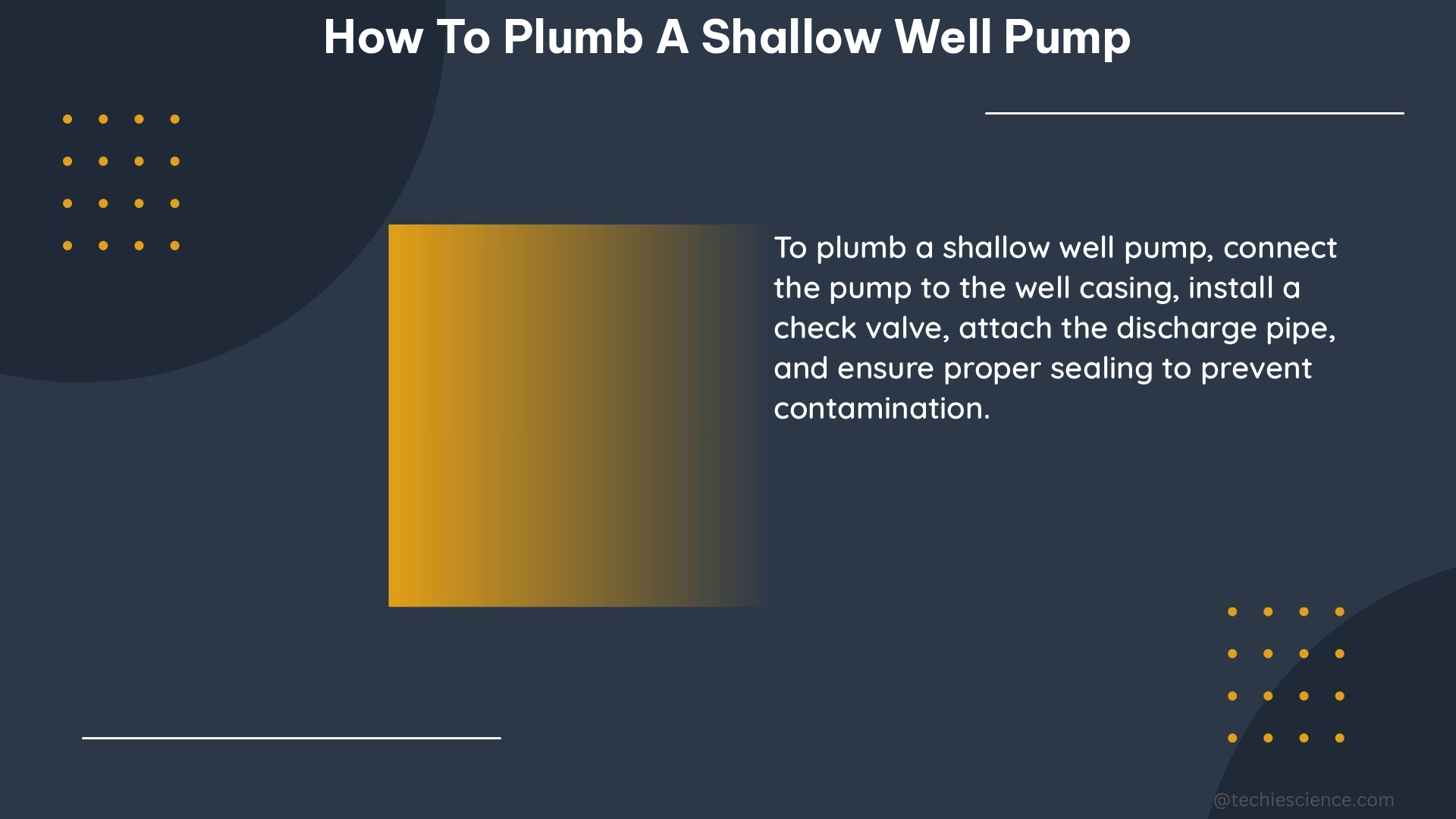 how to plumb a shallow well pump