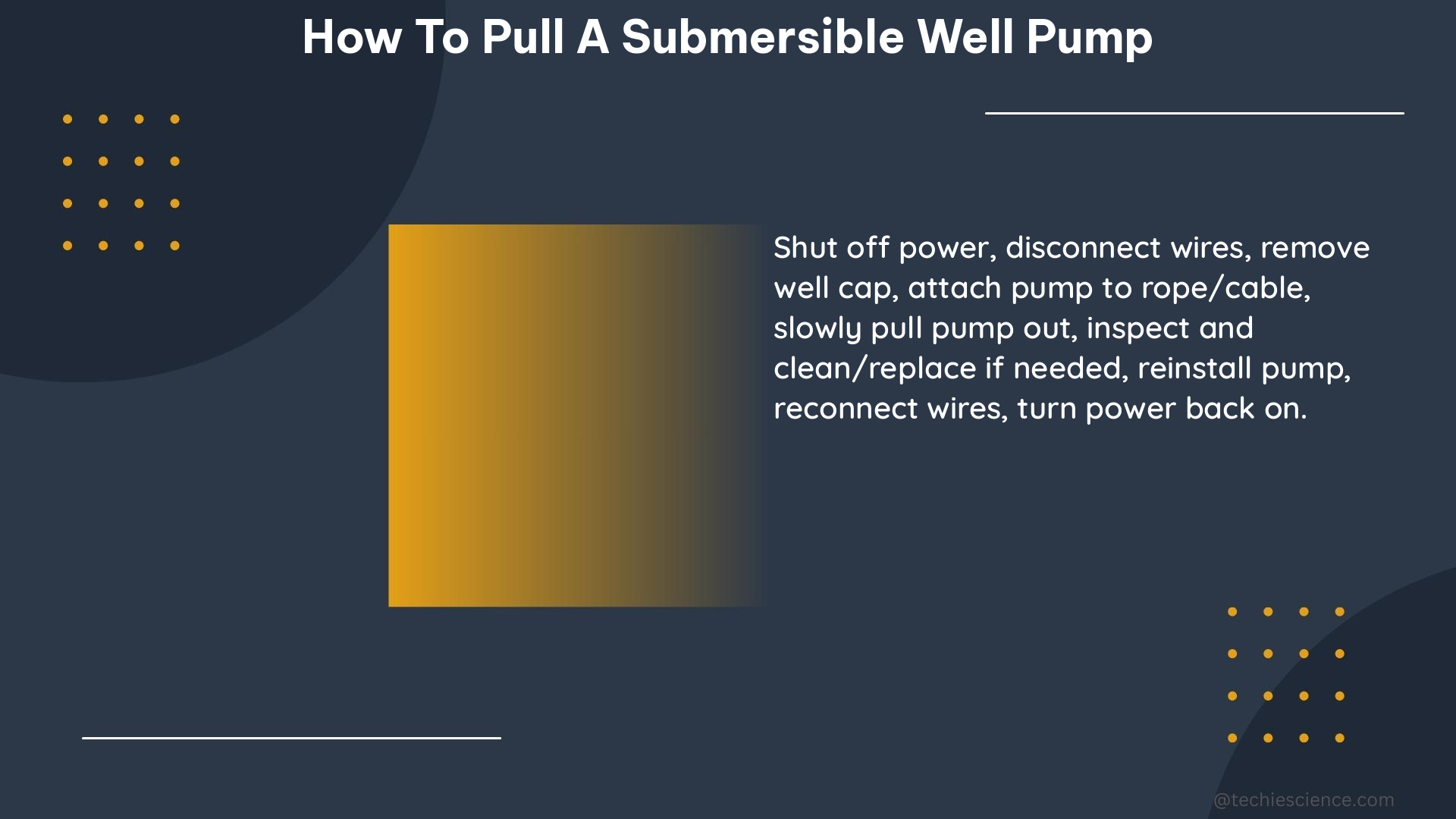 how to pull a submersible well pump