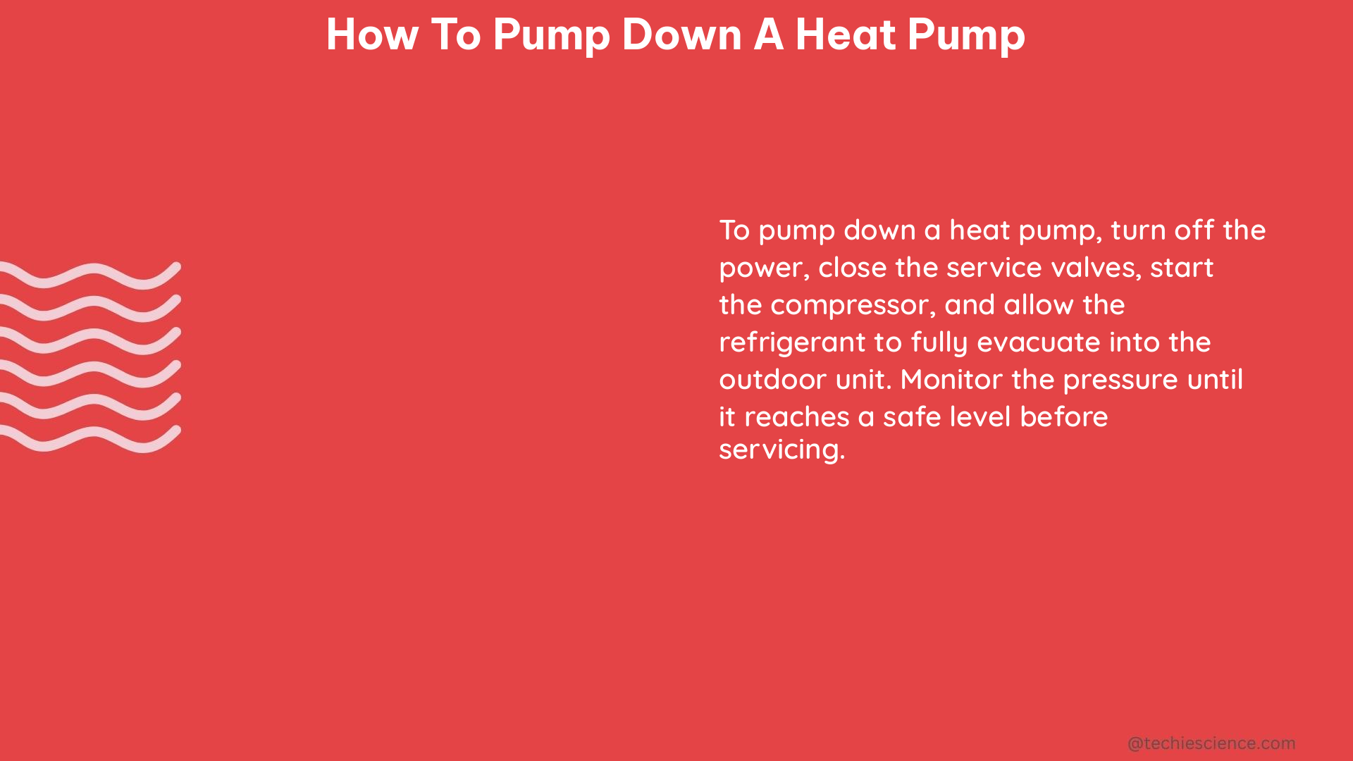 how to pump down a heat pump