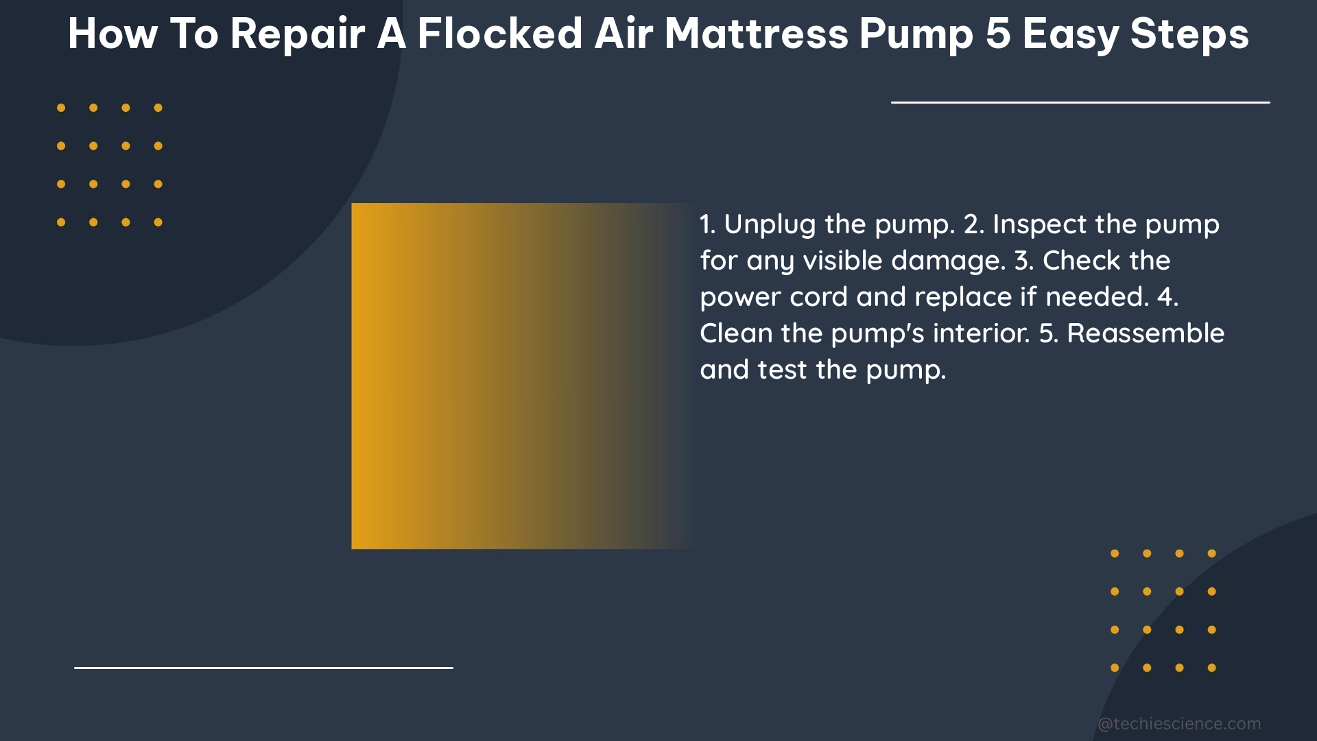 how to repair a flocked air mattress pump 5 easy steps