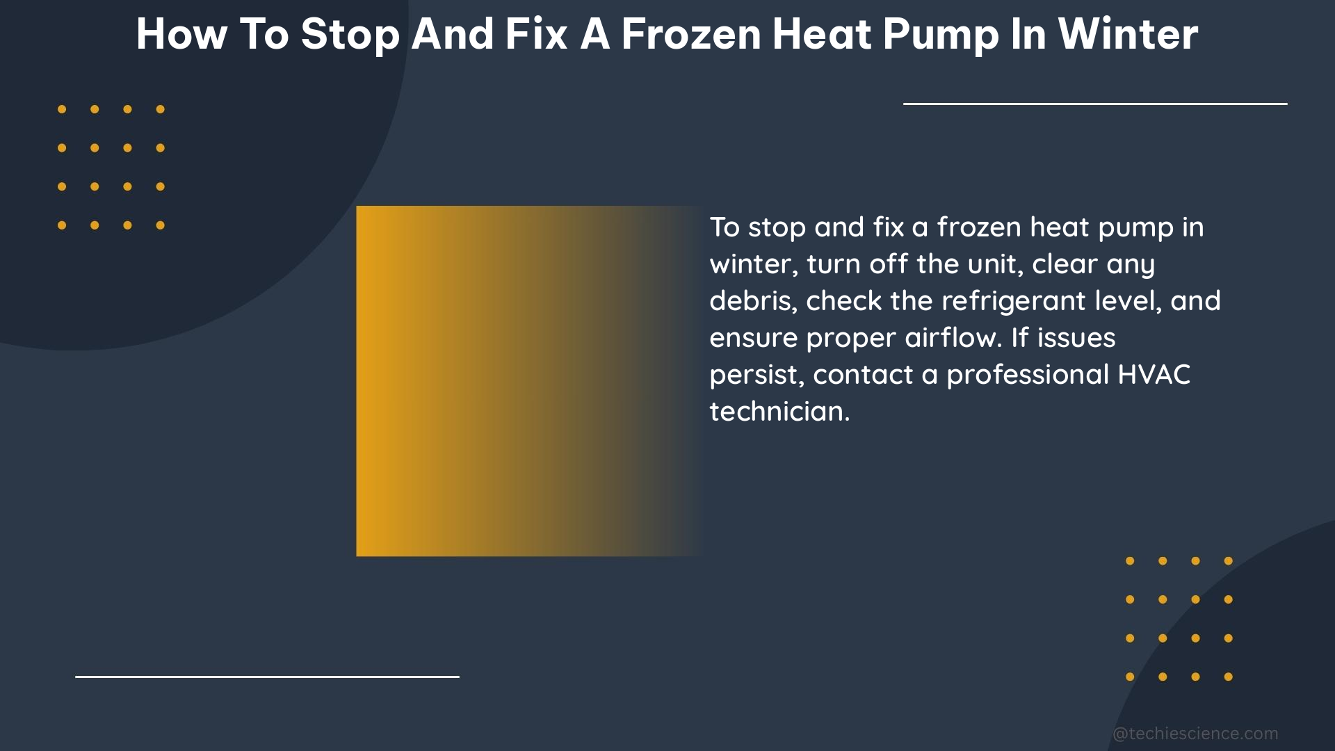 how to stop and fix a frozen heat pump in winter