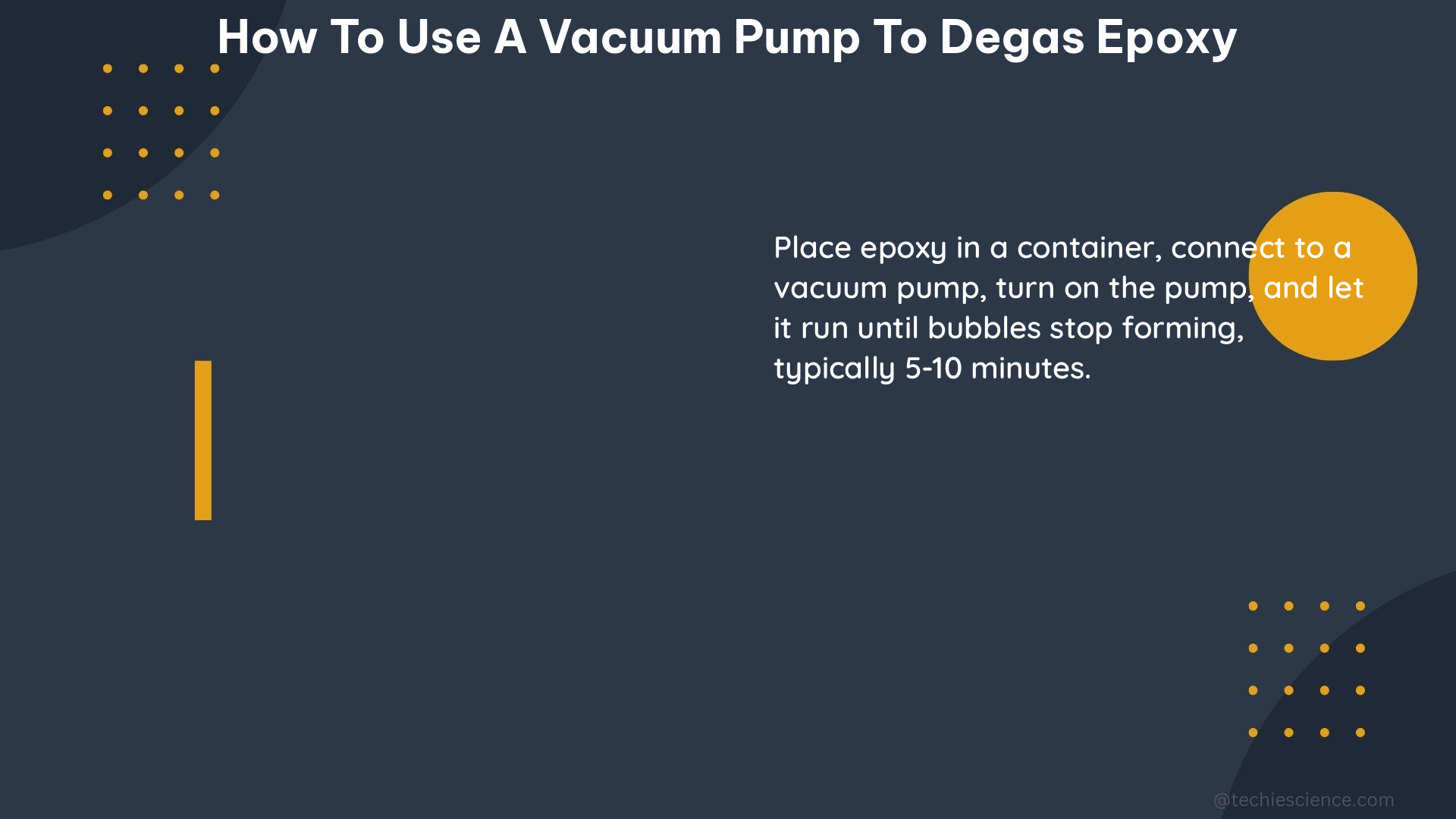 how to use a vacuum pump to degas epoxy 1