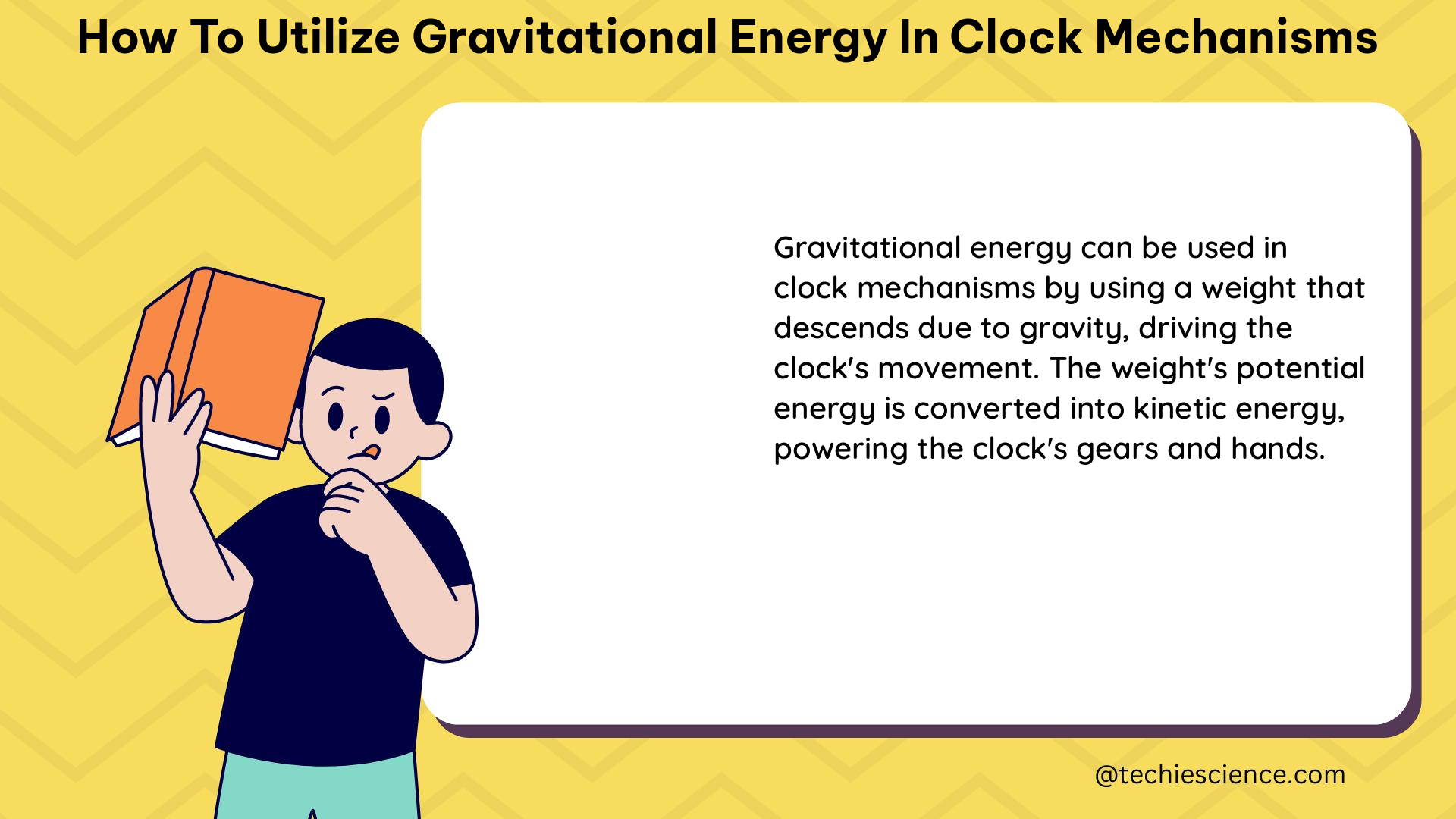 how to utilize gravitational energy in clock mechanisms