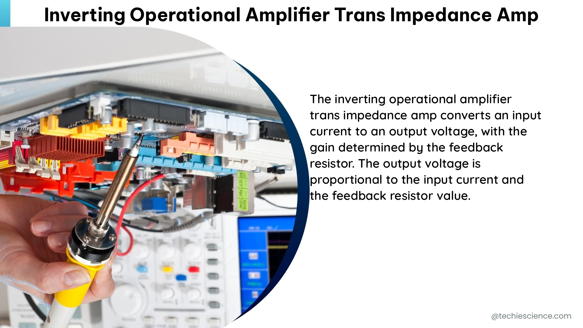 inverting operational amplifier trans impedance amp