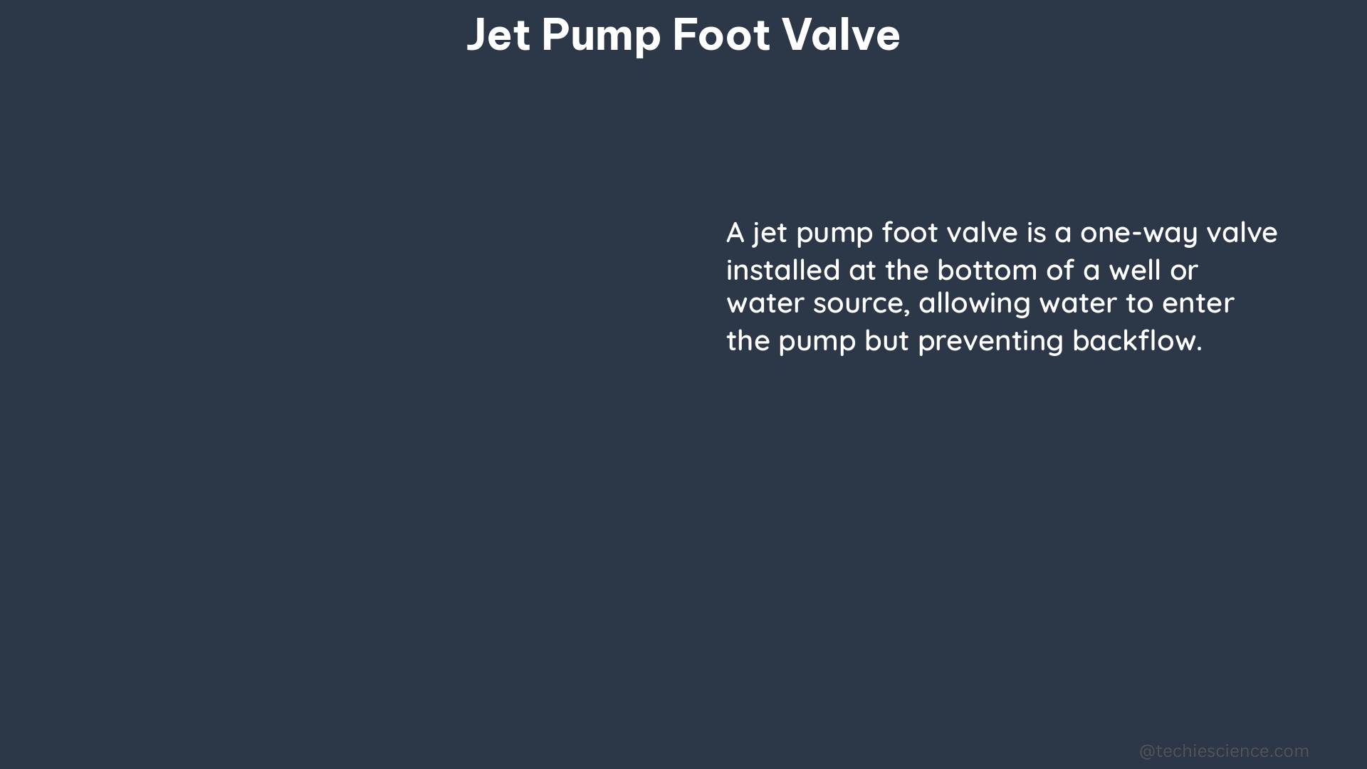 jet pump foot valve