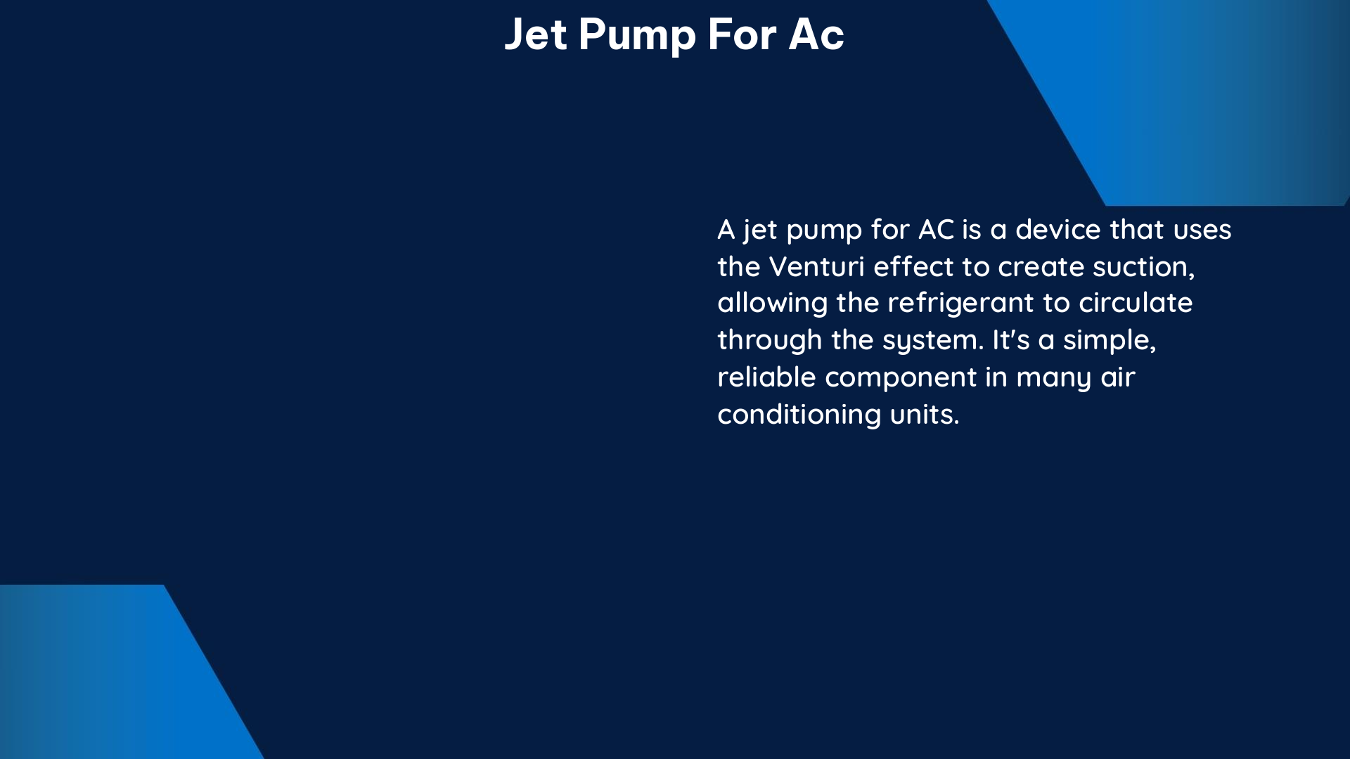 jet pump for ac