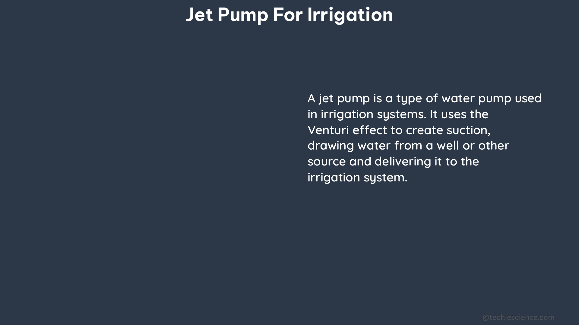 jet pump for irrigation