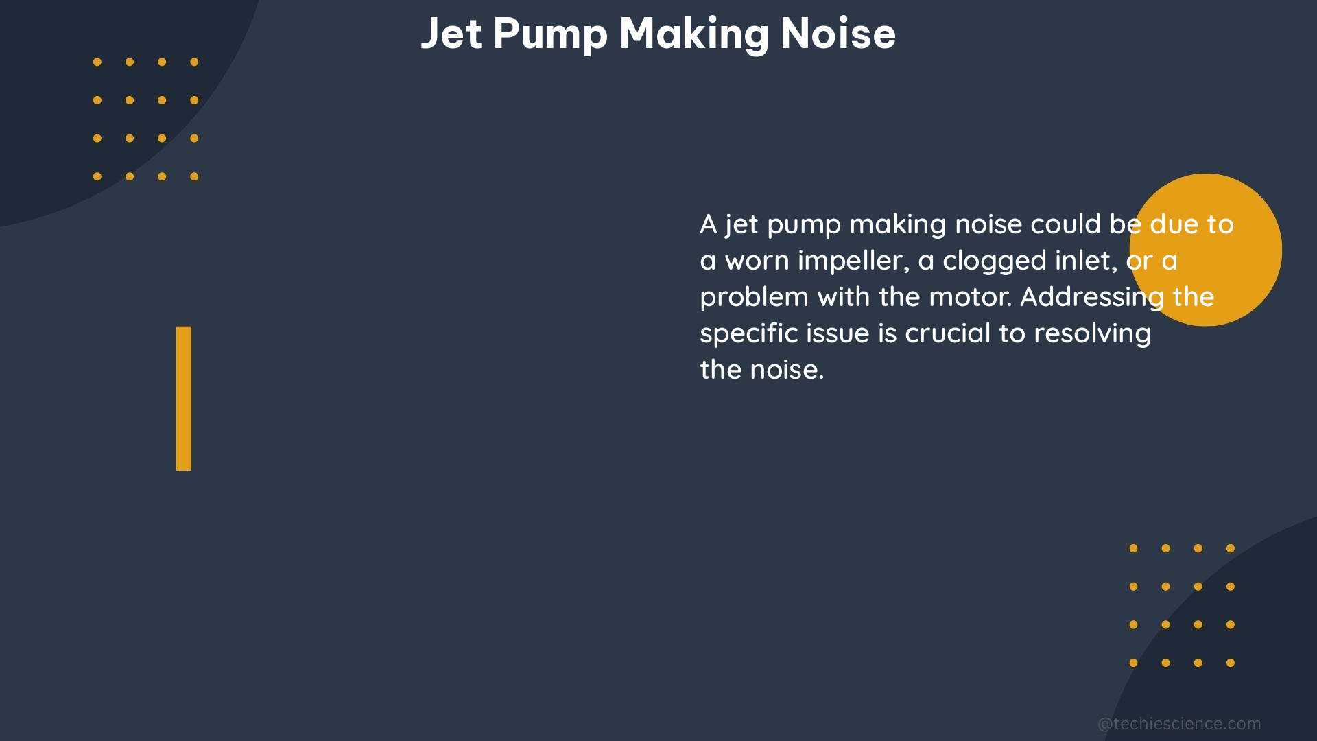 jet pump making noise