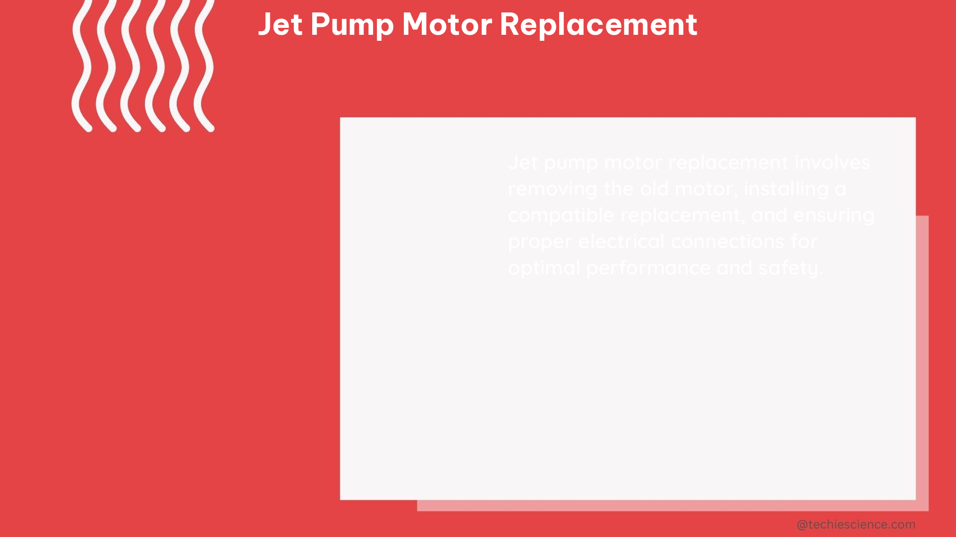 jet pump motor replacement