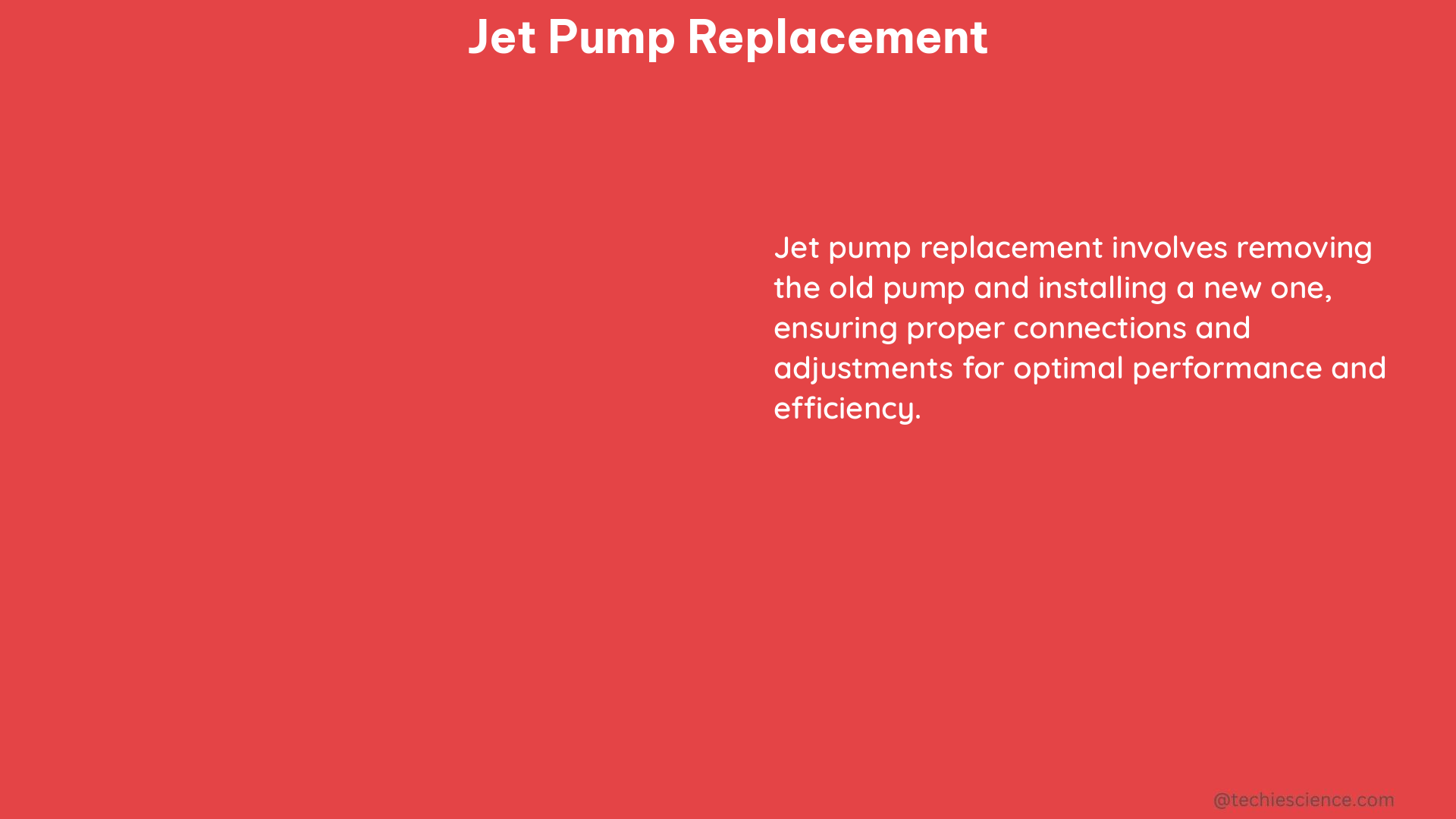 jet pump replacement