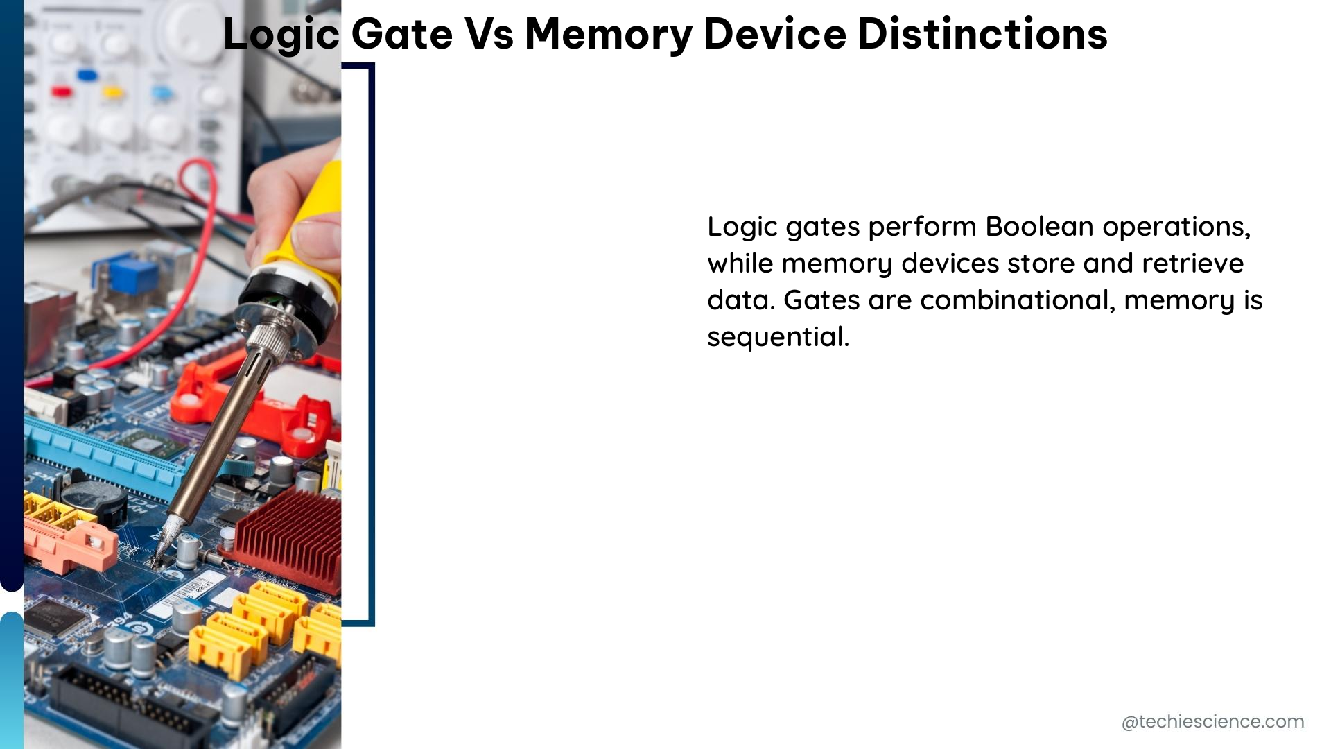 logic gate vs memory device distinctions