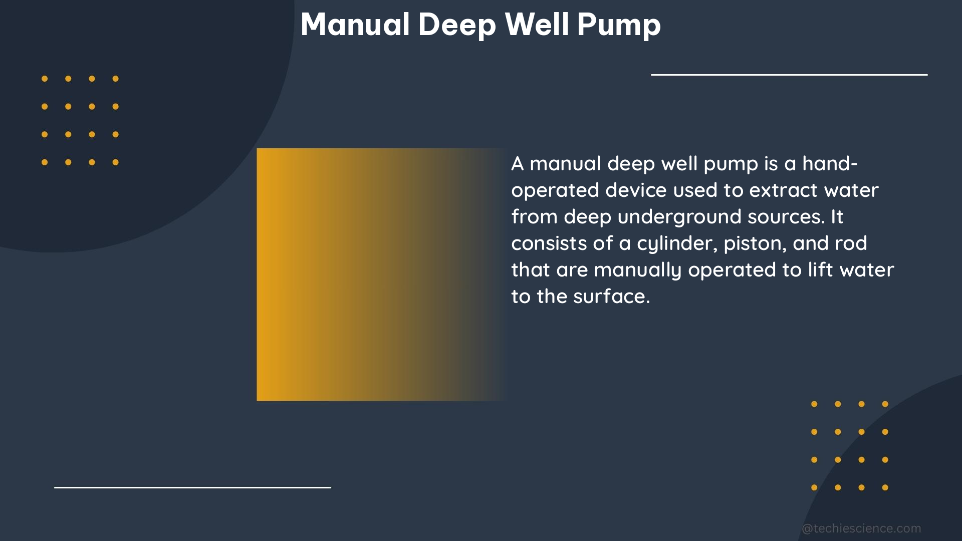 manual deep well pump