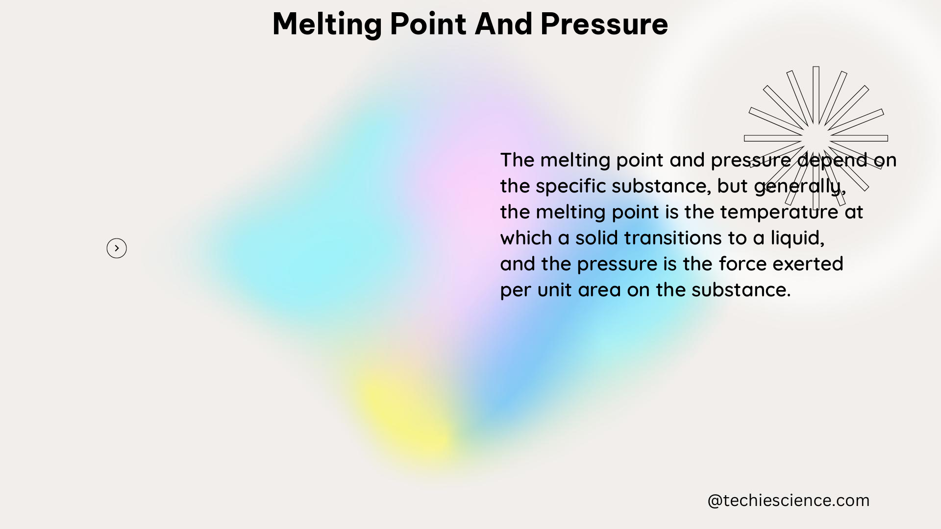 melting point and pressure