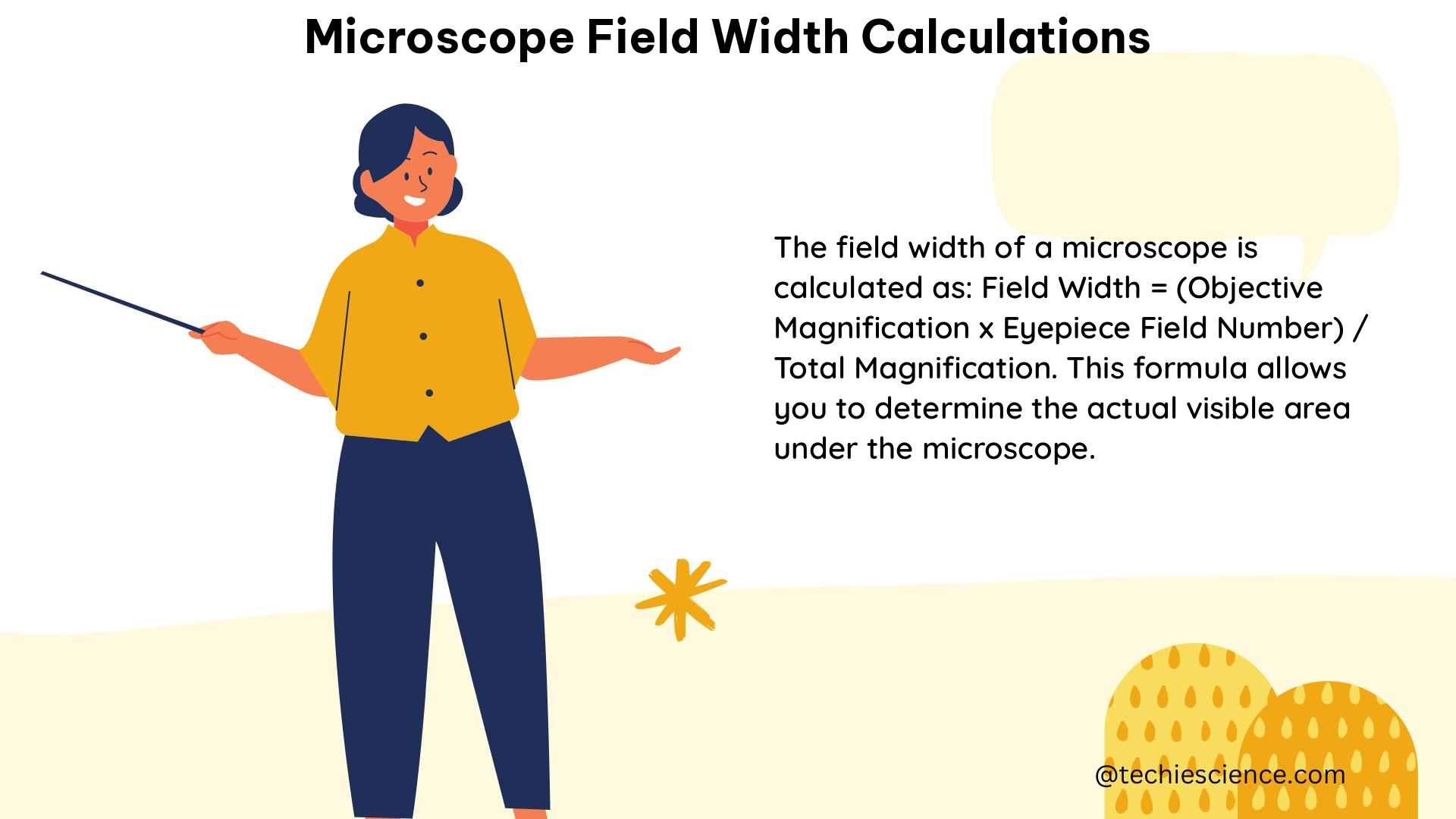 microscope field width calculations