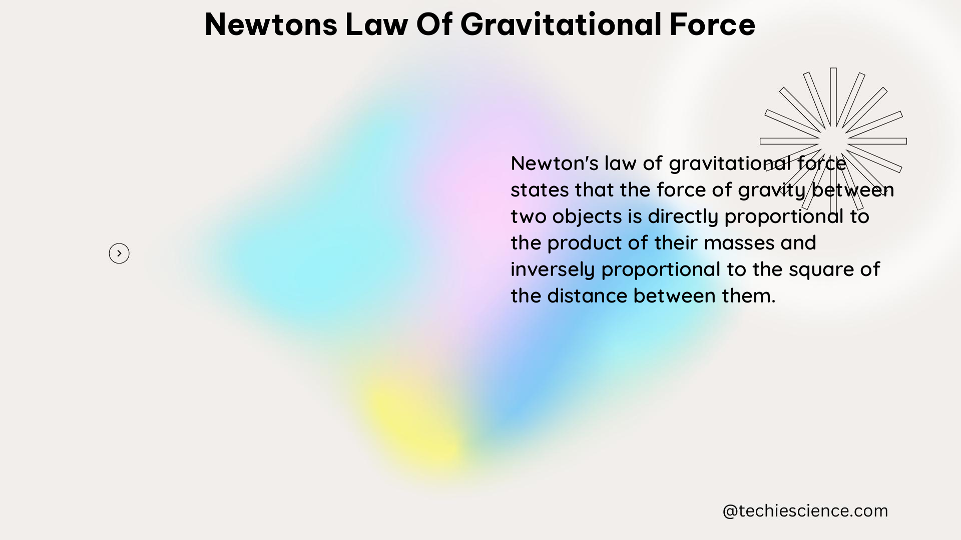 newtons law of gravitational force