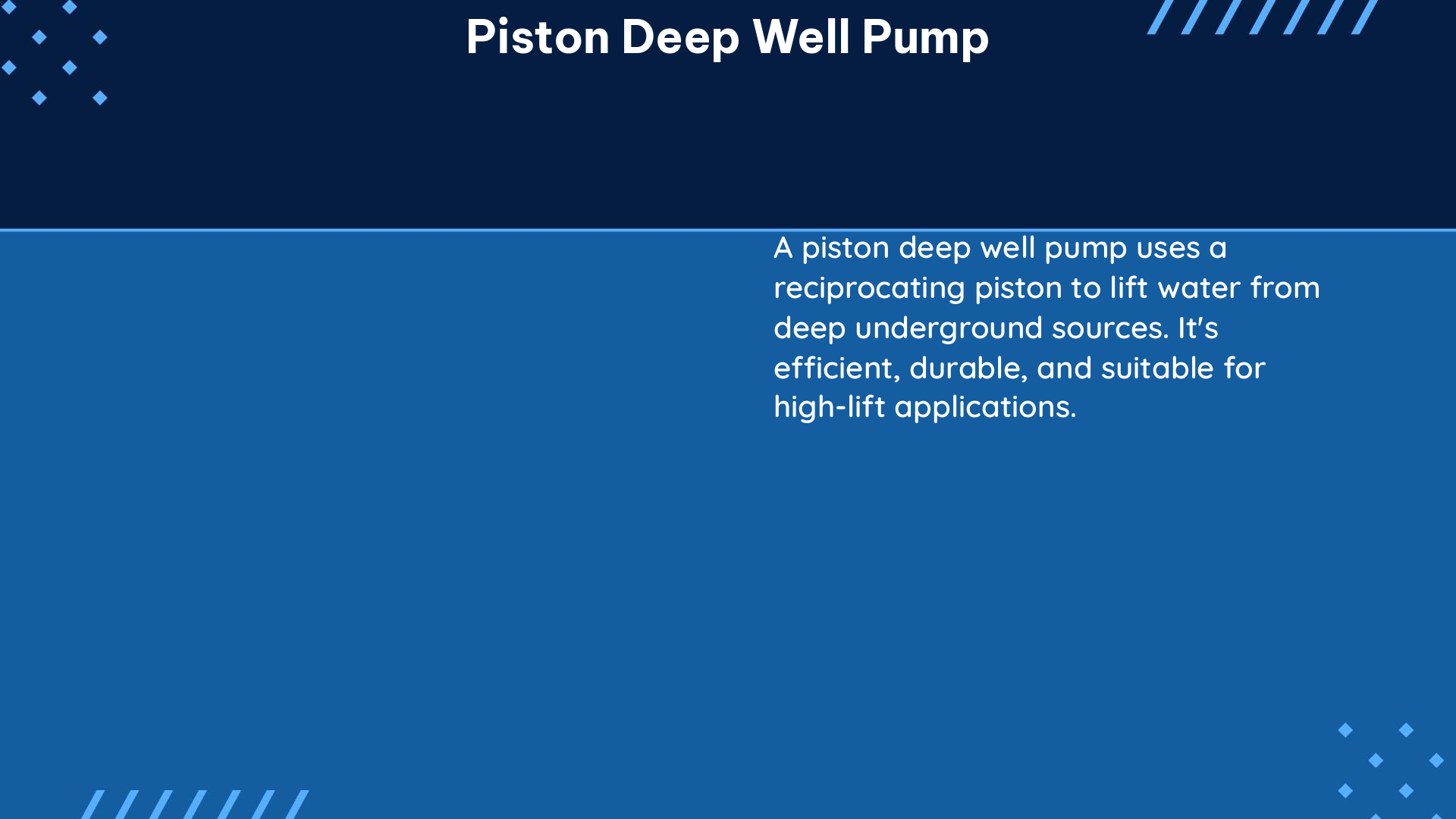 piston deep well pump