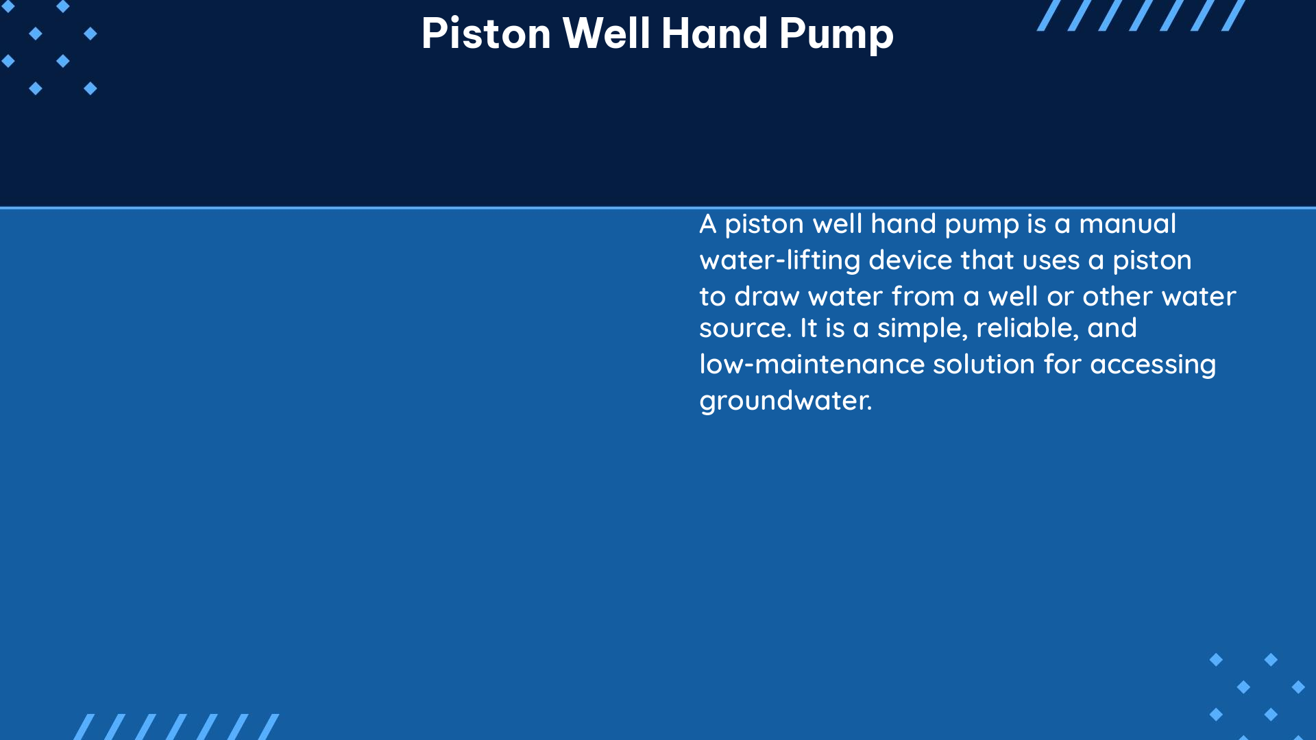 piston well hand pump