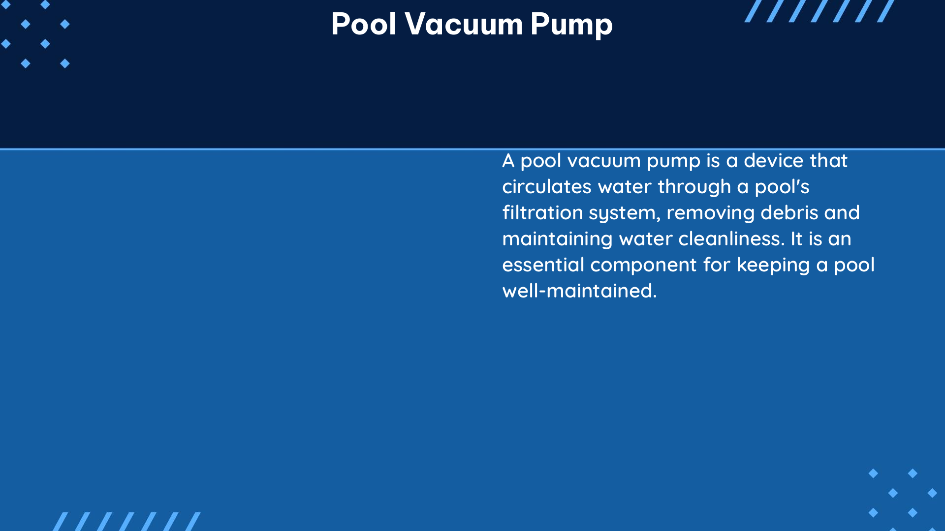 pool vacuum pump