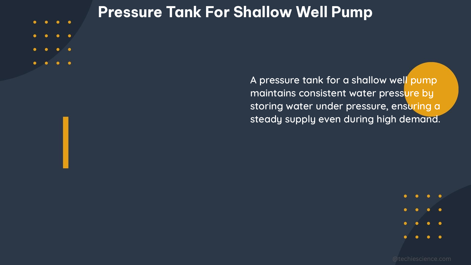 pressure tank for shallow well pump