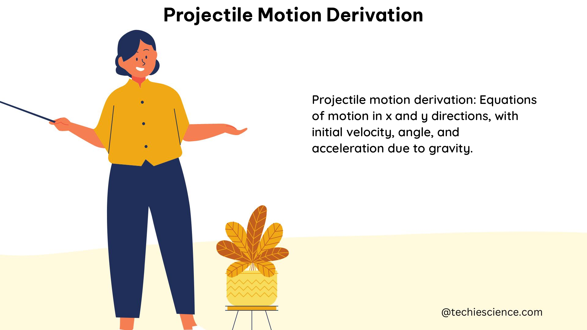 projectile motion derivation