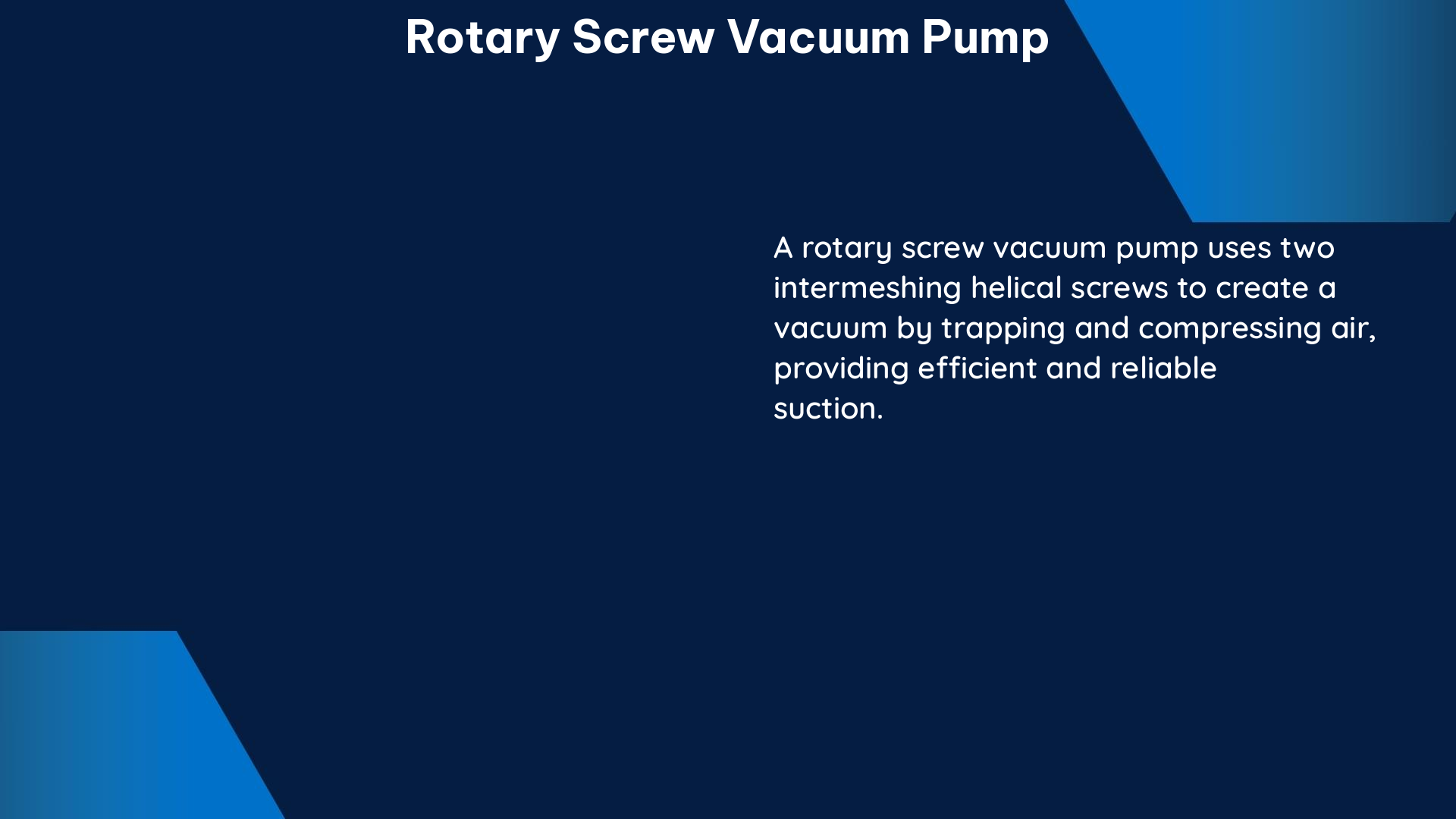 rotary screw vacuum pump