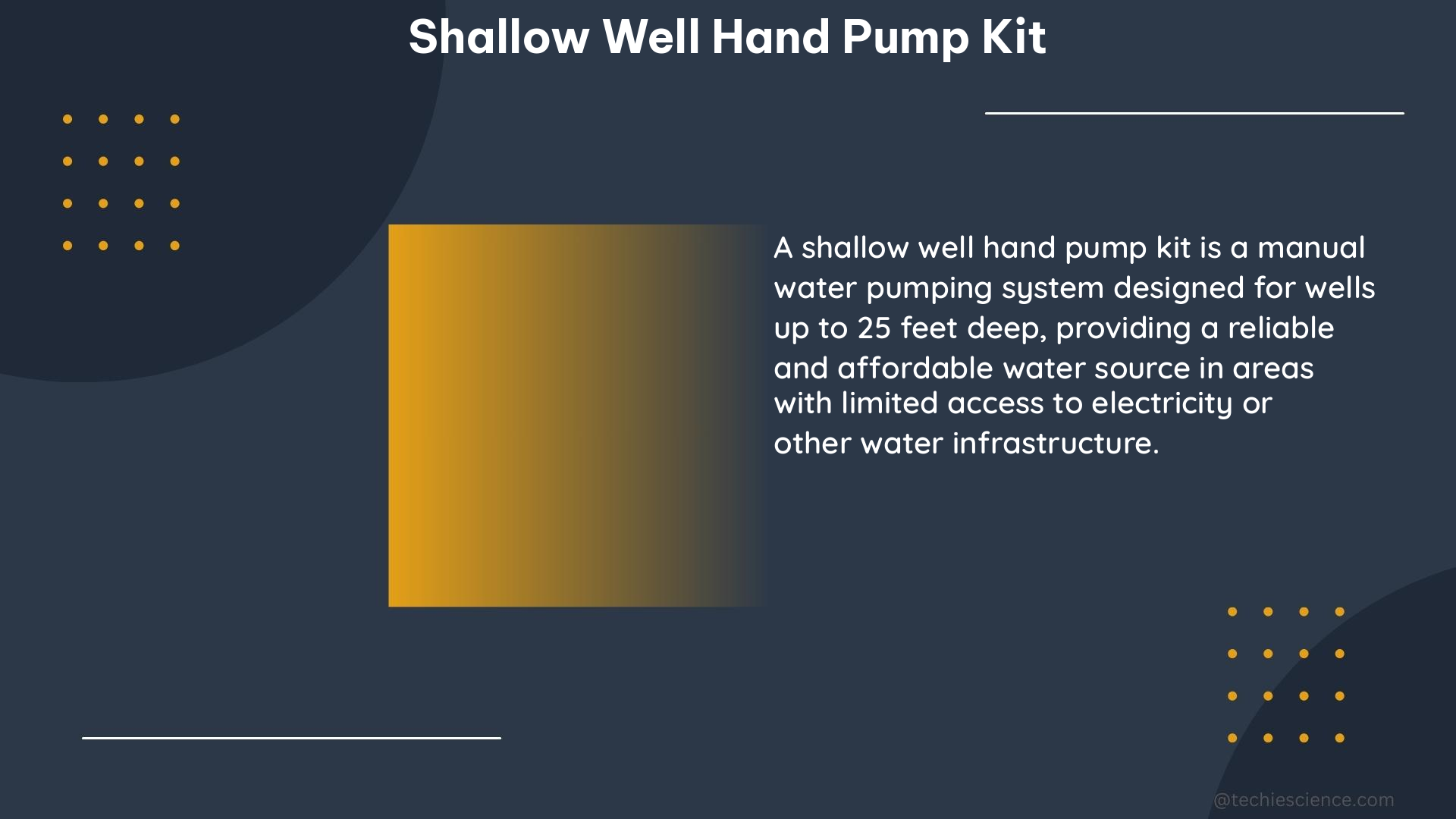 shallow well hand pump kit