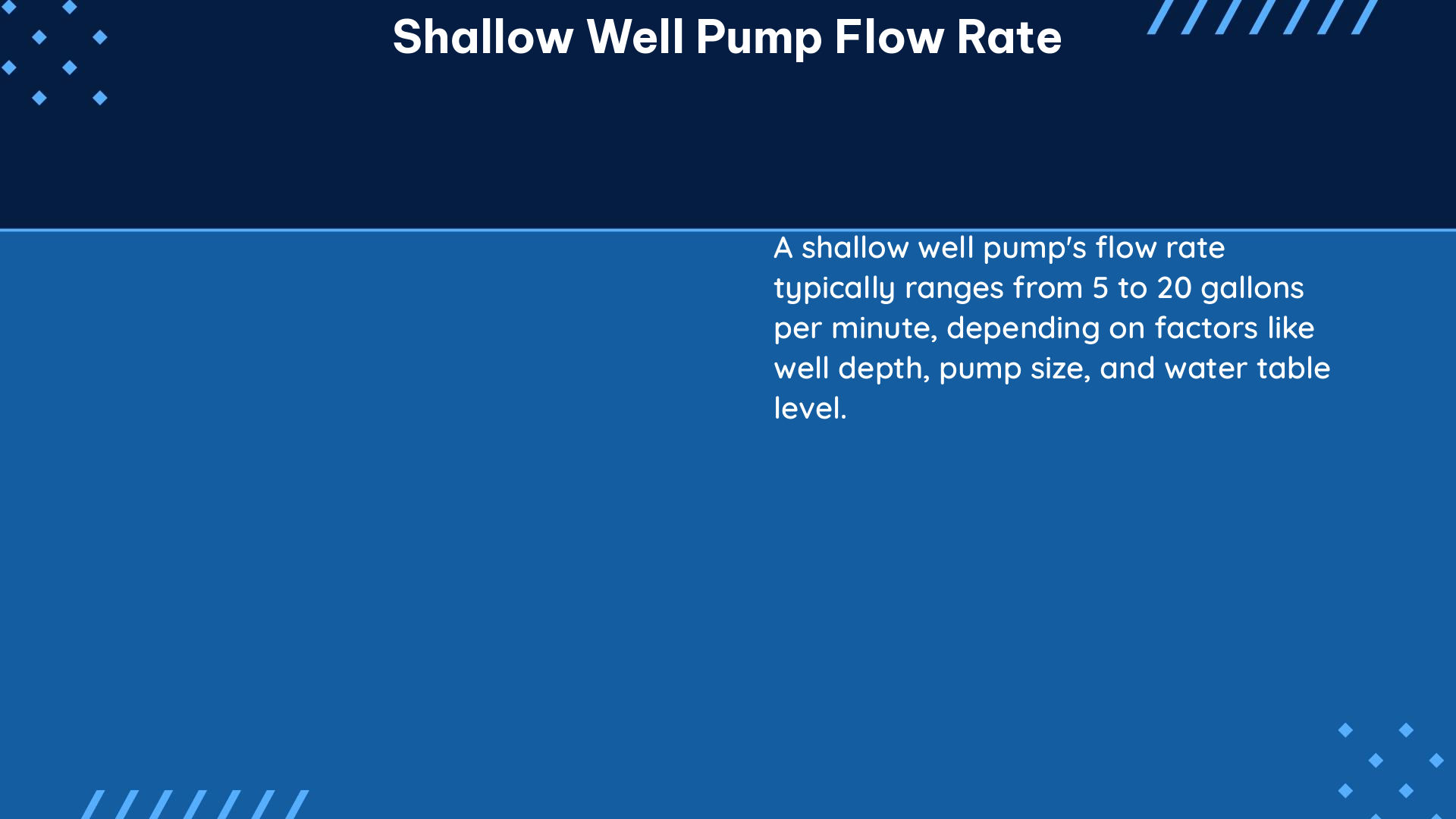 shallow well pump flow rate