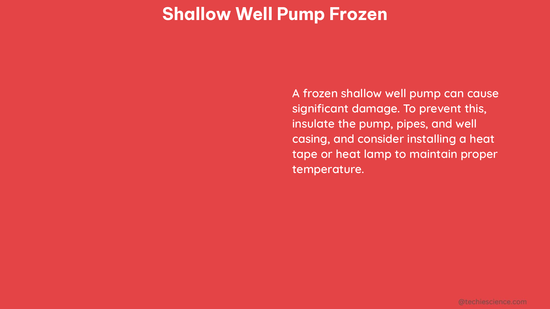 shallow well pump frozen