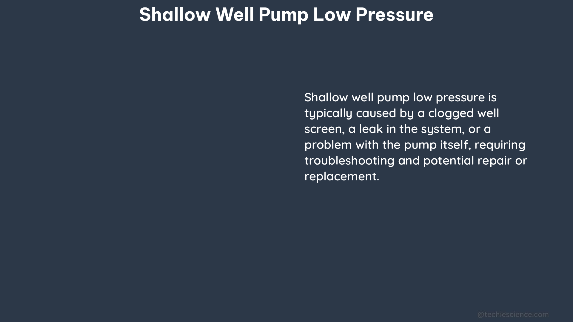 shallow well pump low pressure