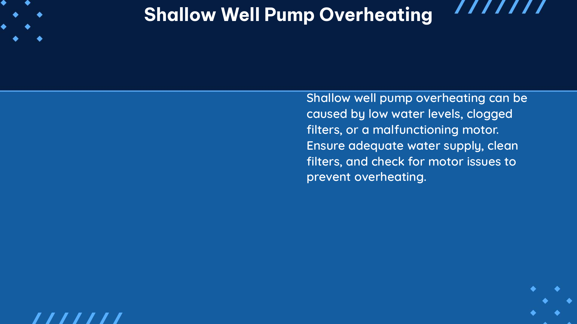 shallow well pump overheating