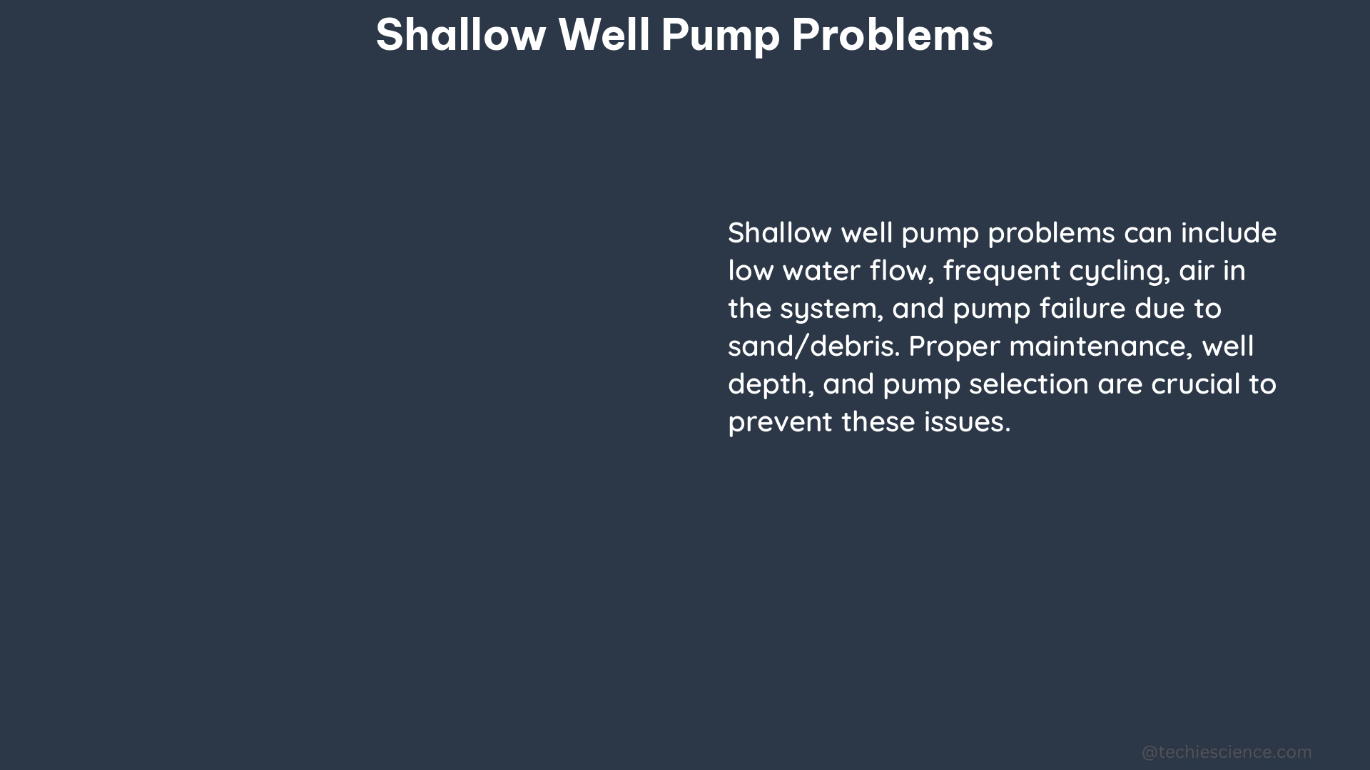 shallow well pump problems