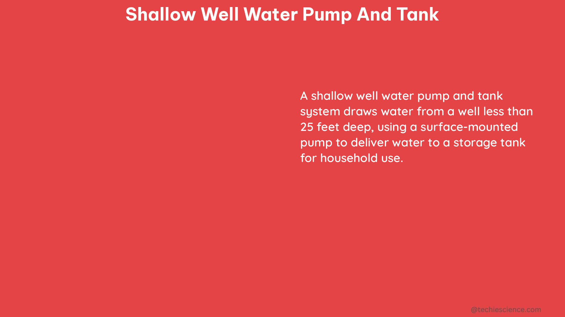 shallow well water pump and tank