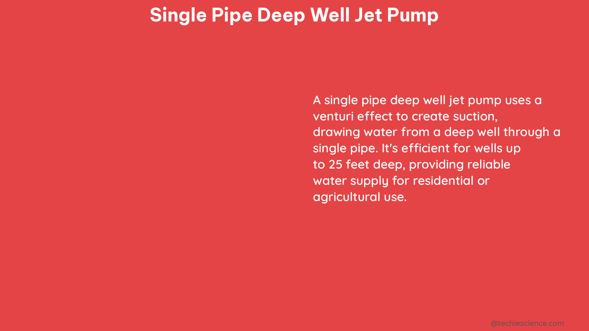 single pipe deep well jet pump