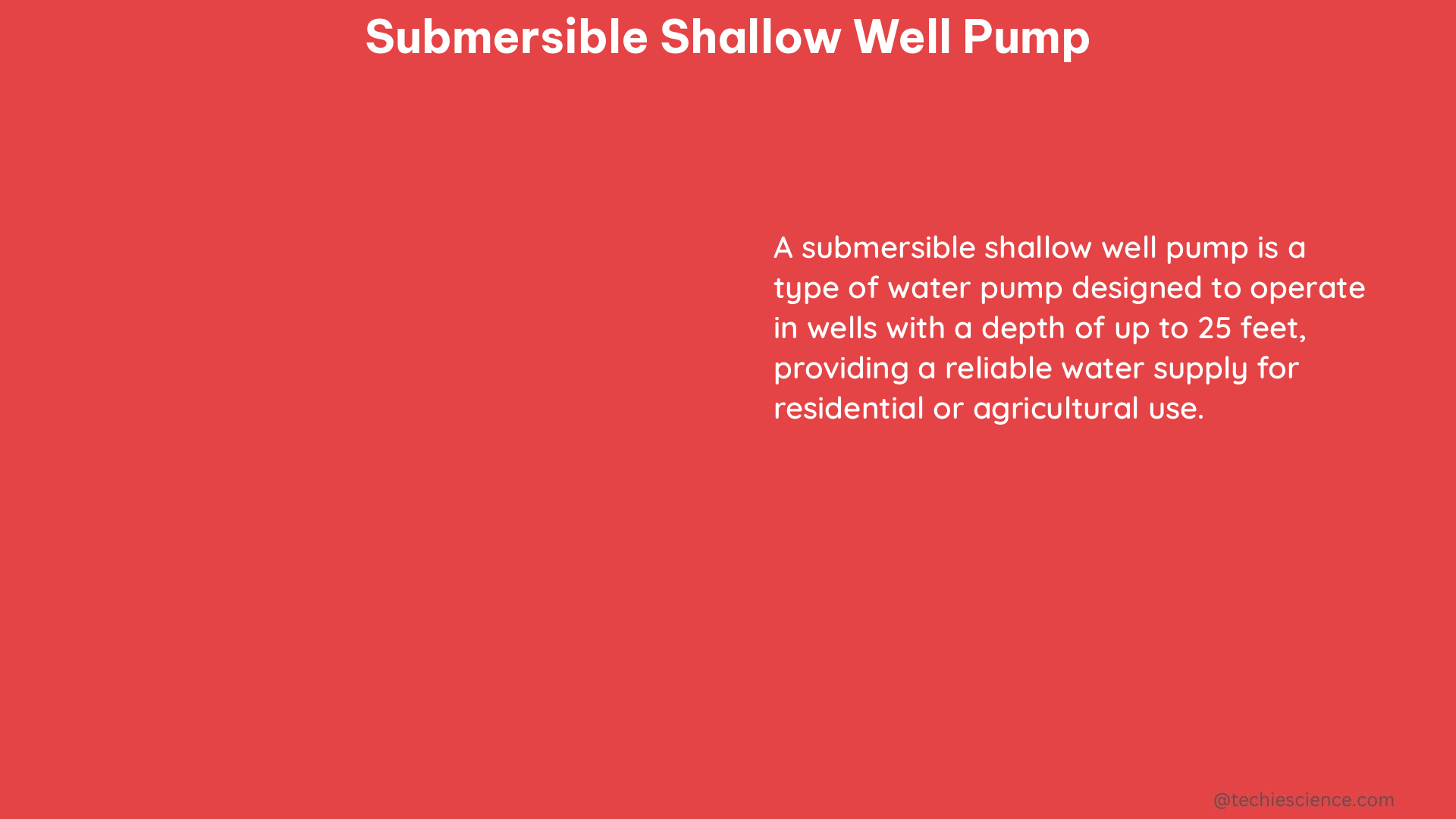 submersible shallow well pump