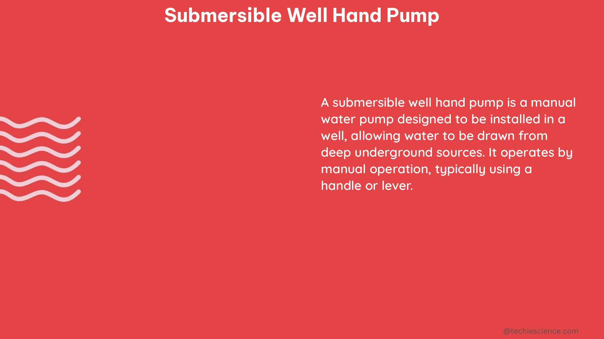 submersible well hand pump