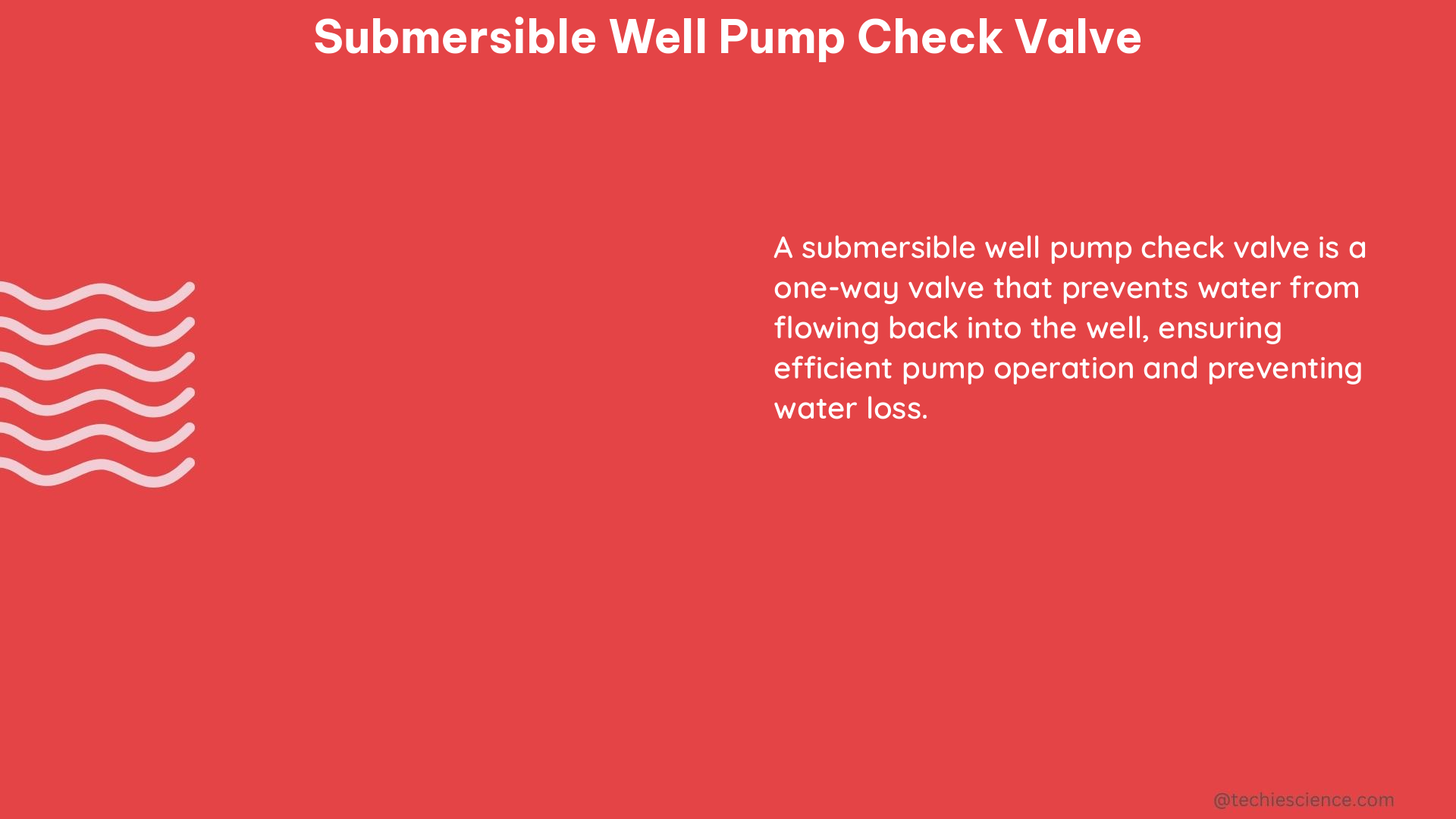 submersible well pump check valve